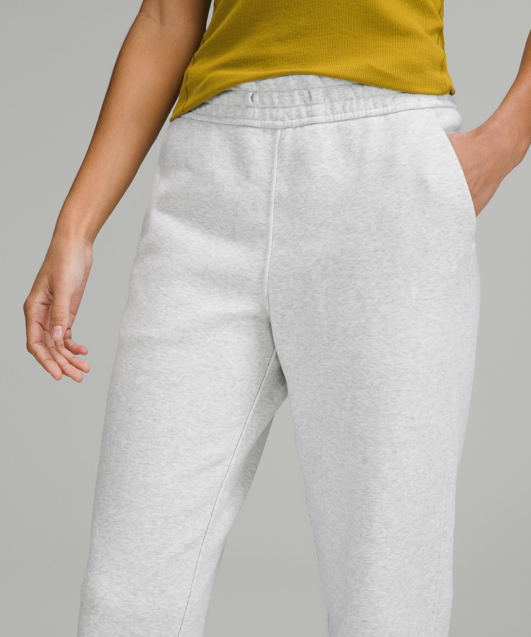 Shop Lululemon Loungeful High-rise Cropped Joggers In Heathered Core Ultra Light Grey