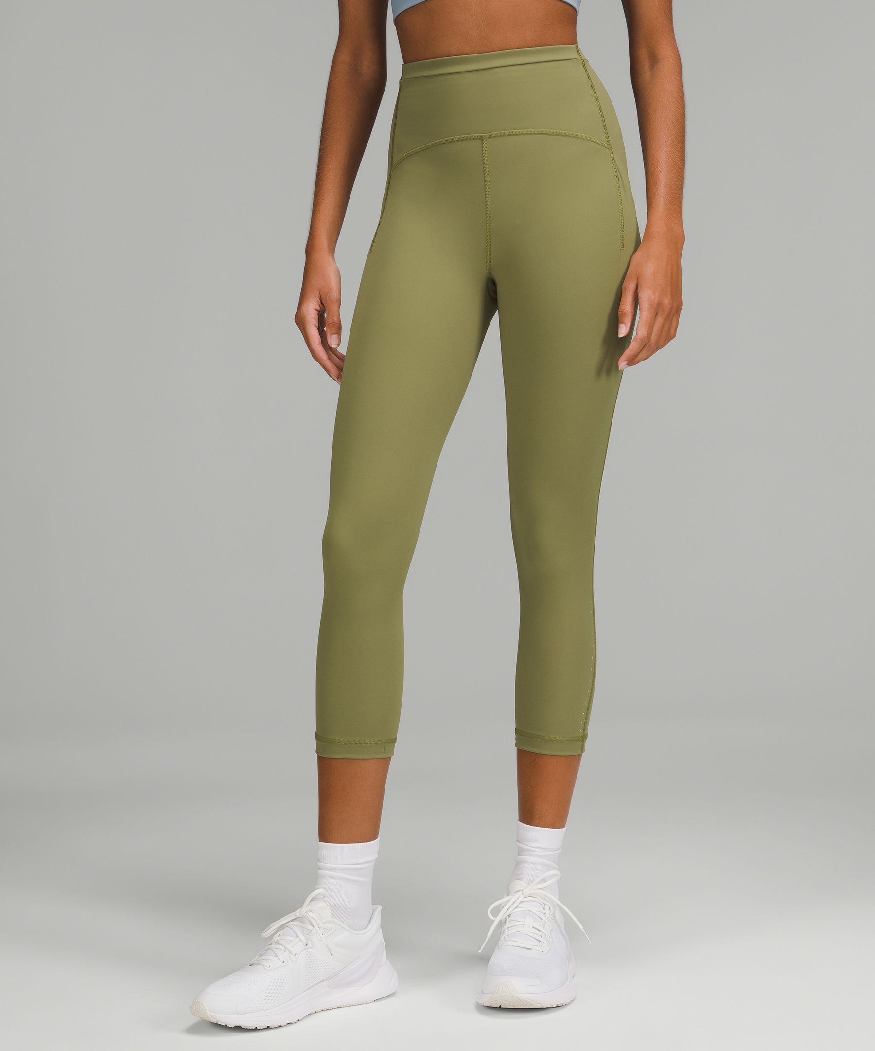 Lululemon Swift Speed High-rise Crop 21" In Bronze Green