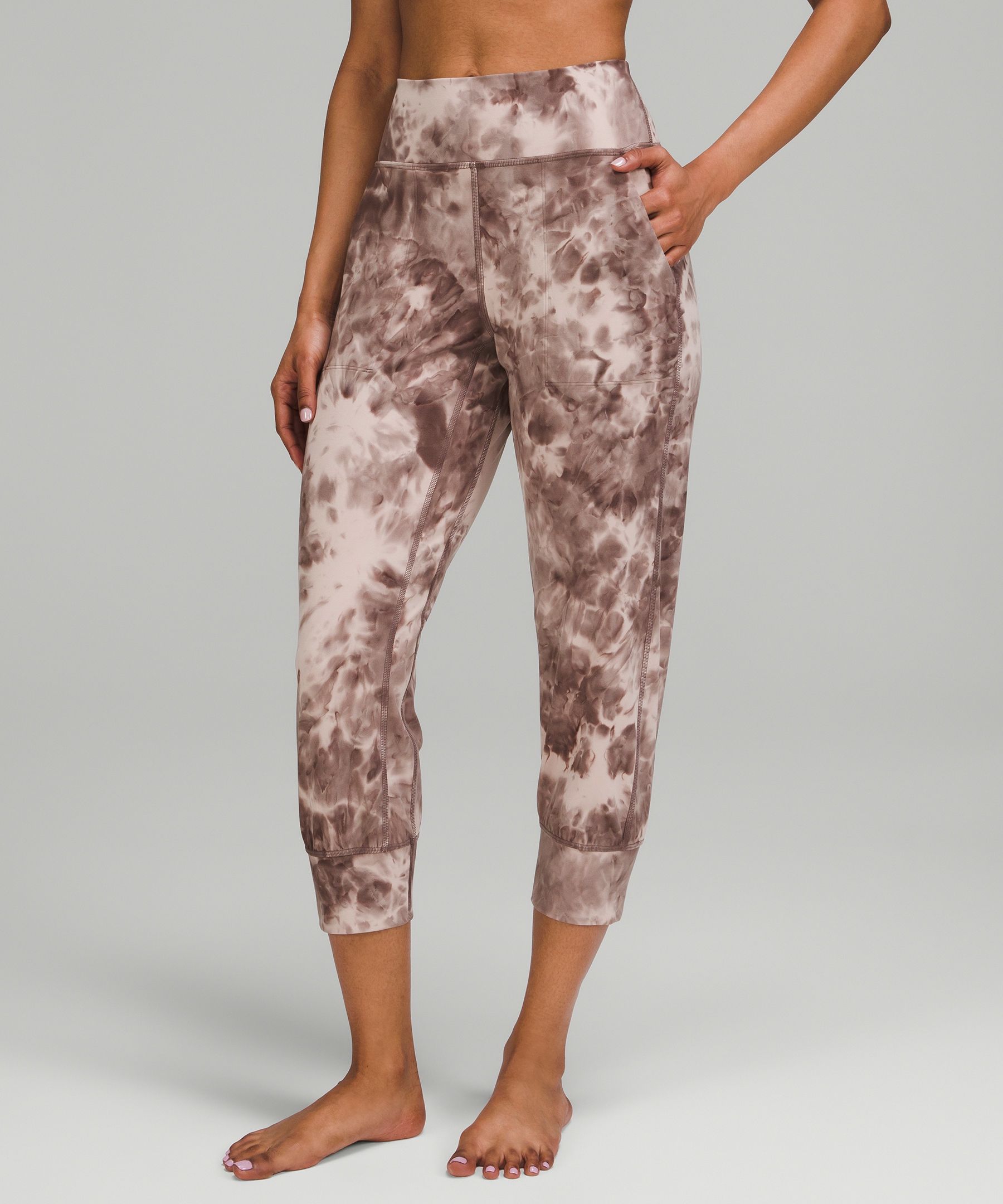 Lululemon Align™ High-rise Cropped Joggers In Diamond Dye Mink