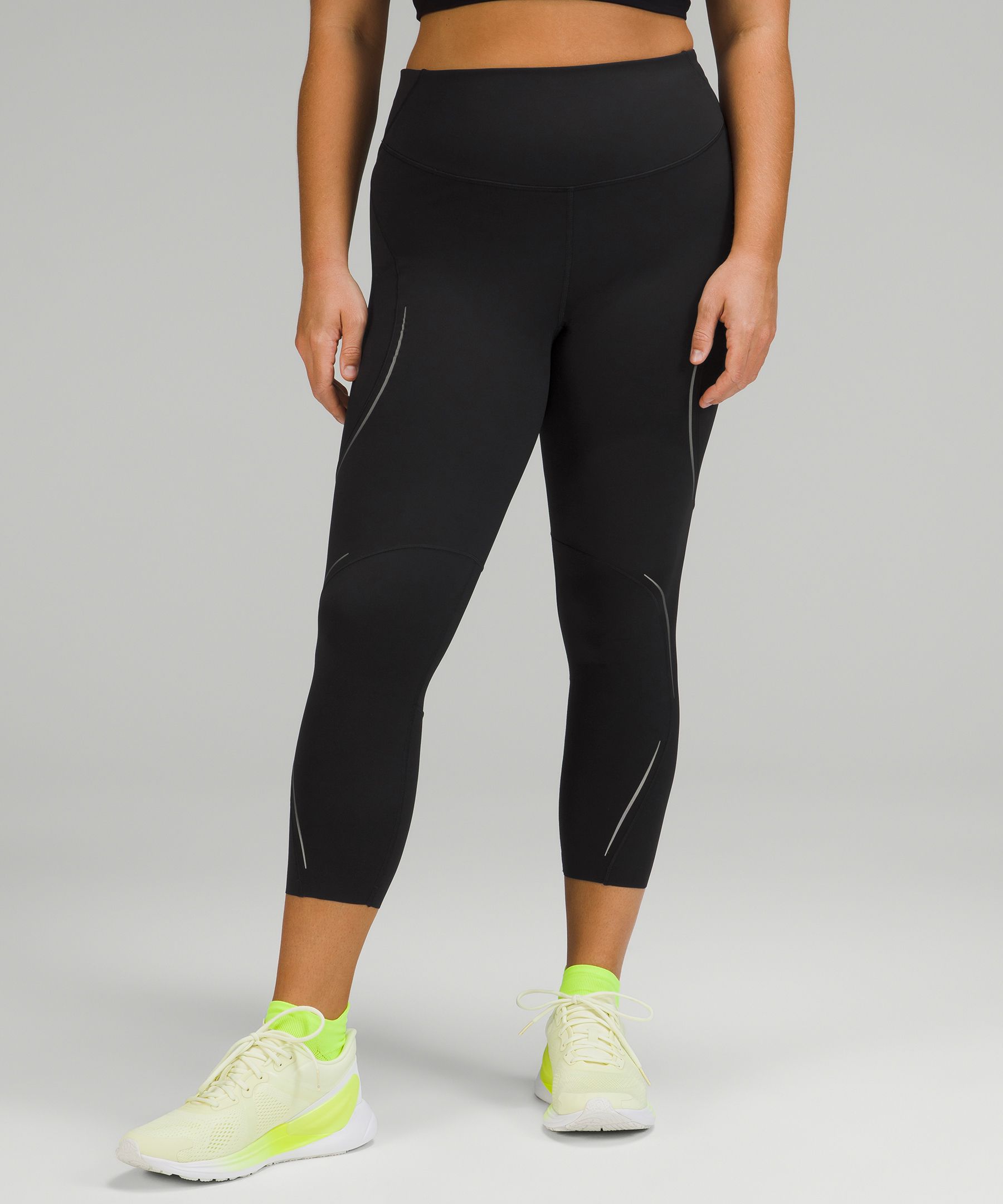 Base Pace High-Rise Reflective Crop 23