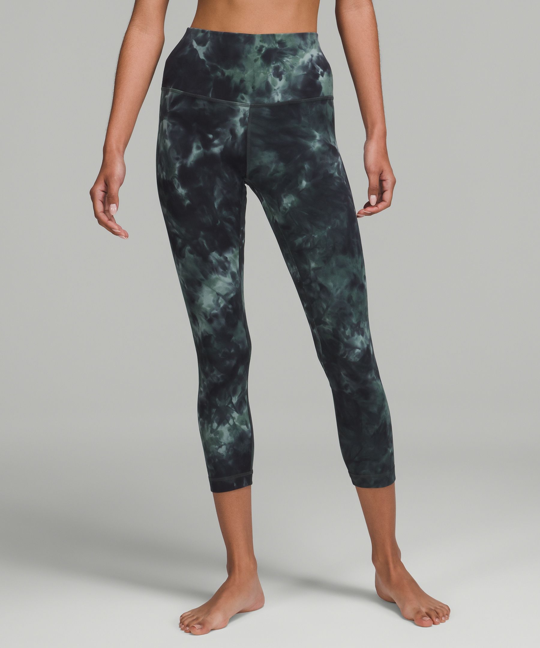 Lululemon Align™ High-rise Crop 23" In Diamond Dye Silver Blue Tidewater Teal Graphite Grey