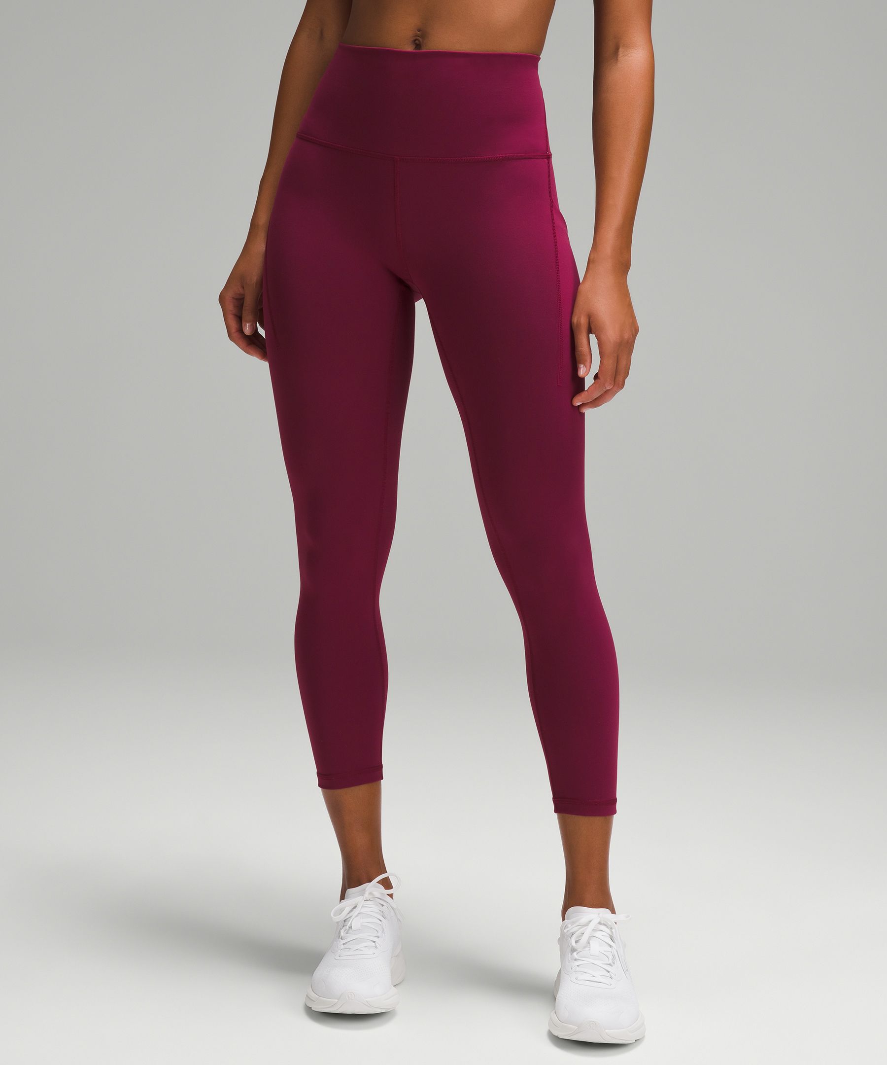 Lululemon Wunder Train High-Rise Crop 23 - Moonlit Magenta - lulu fanatics