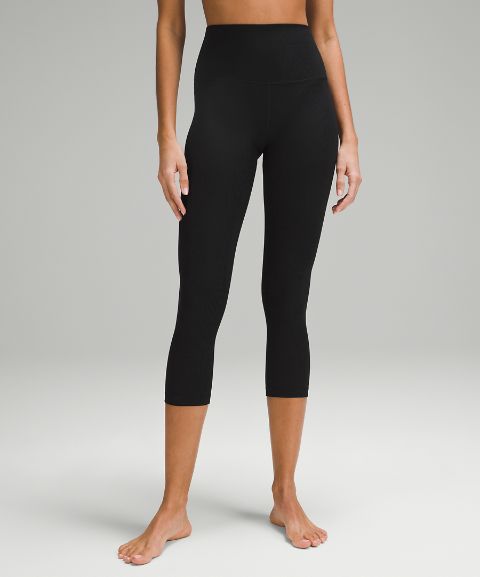 Женские укороченные леггинсы Lululemon Align в рубчик