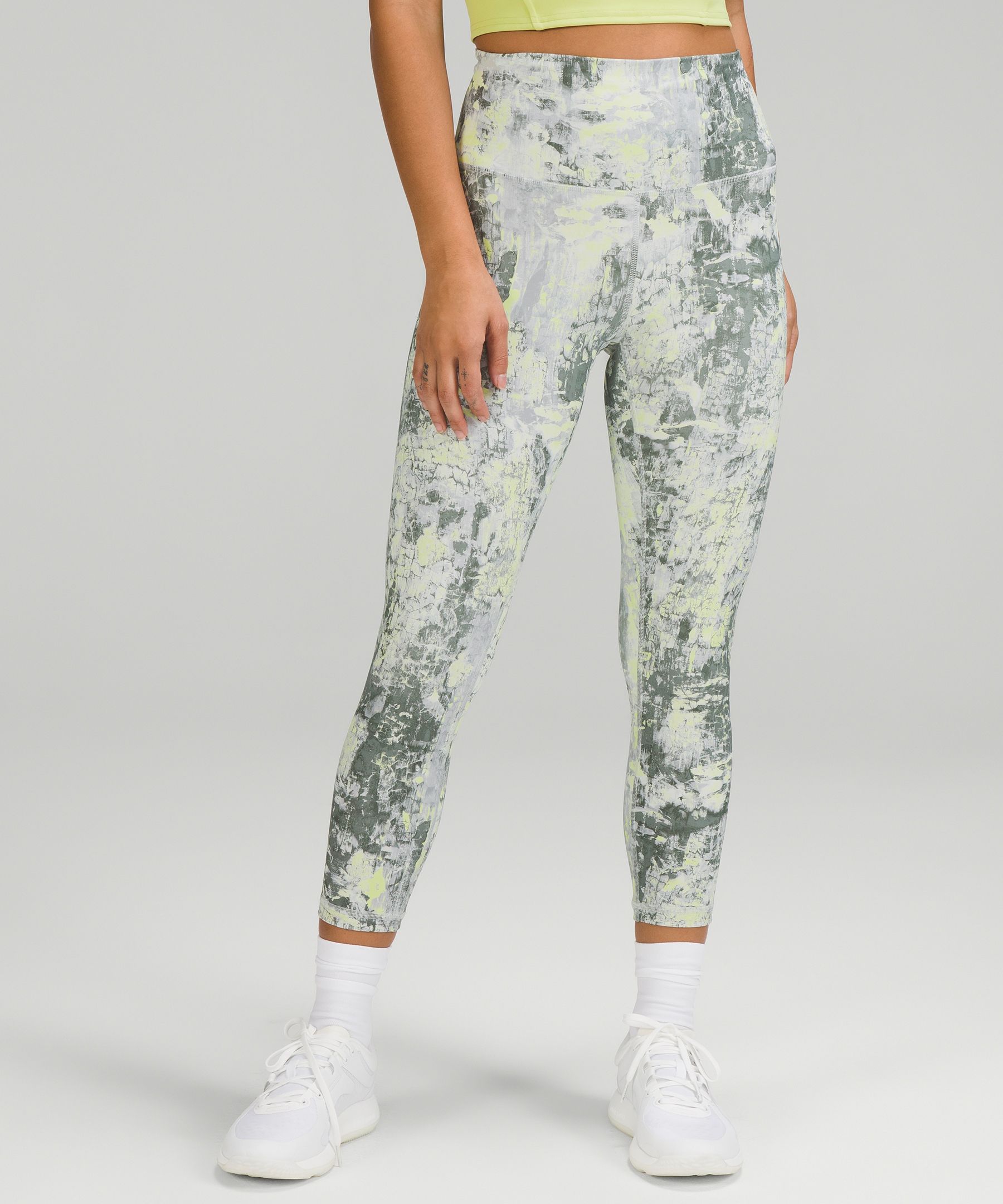 Lululemon Wunder Train High-rise Crop With Pockets 23 In Brier Rose