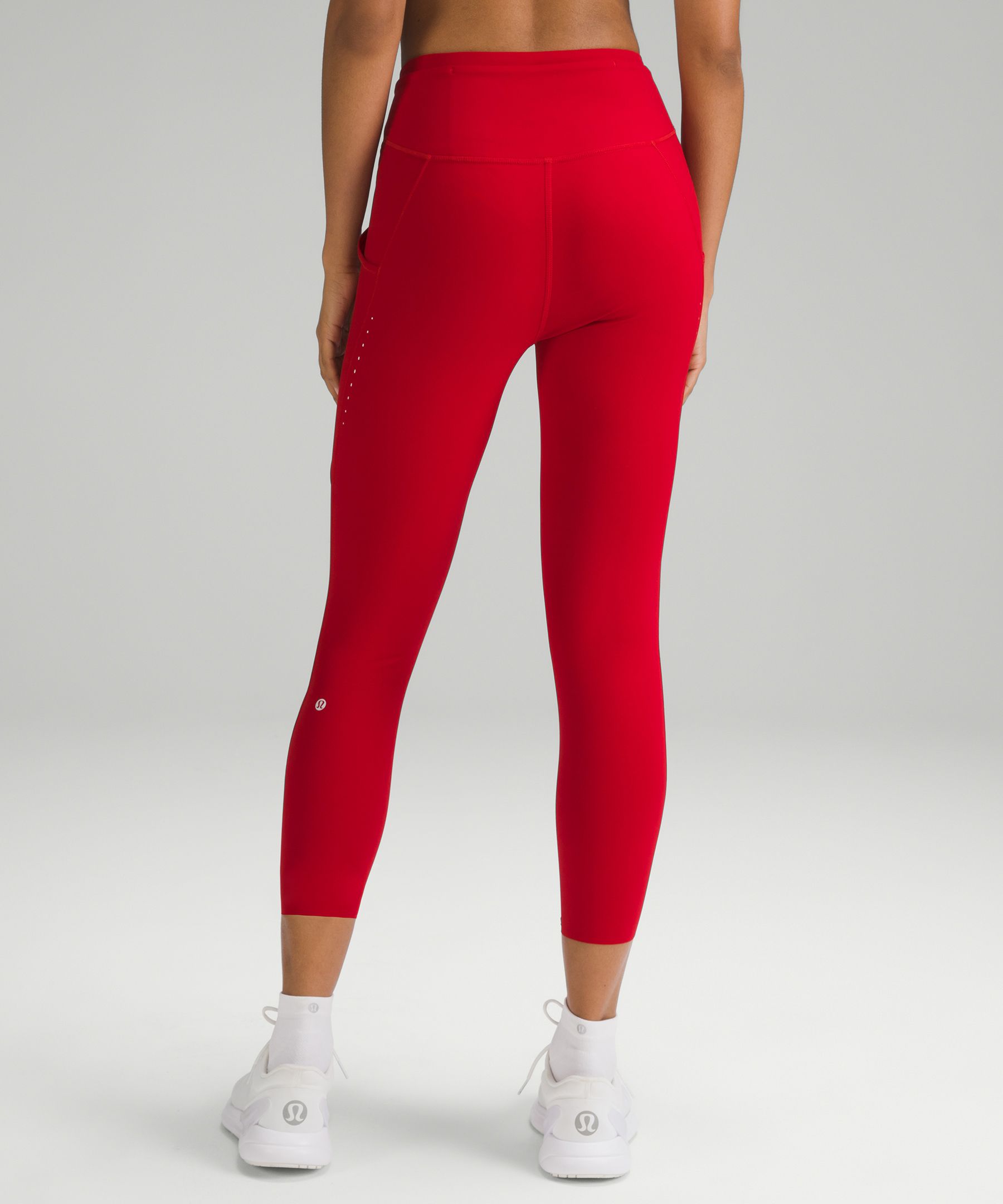 Shop Lululemon Leggings On Sale - Dark Red Swift Speed High-Rise Crop 23  Womens