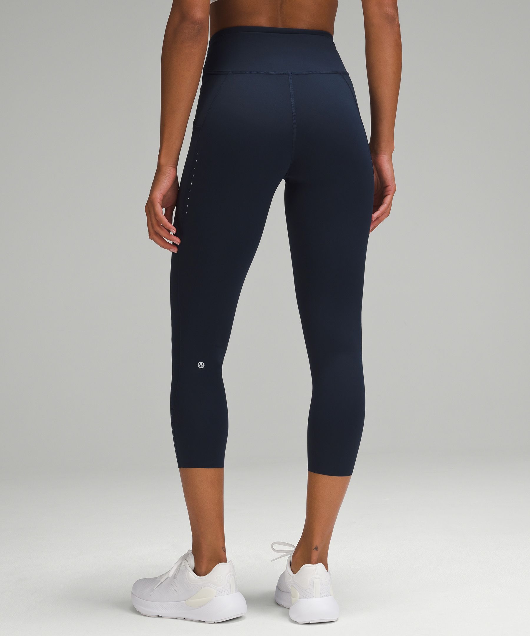 Lululemon Fast and Free High-Rise Crop II 23 *Reflective