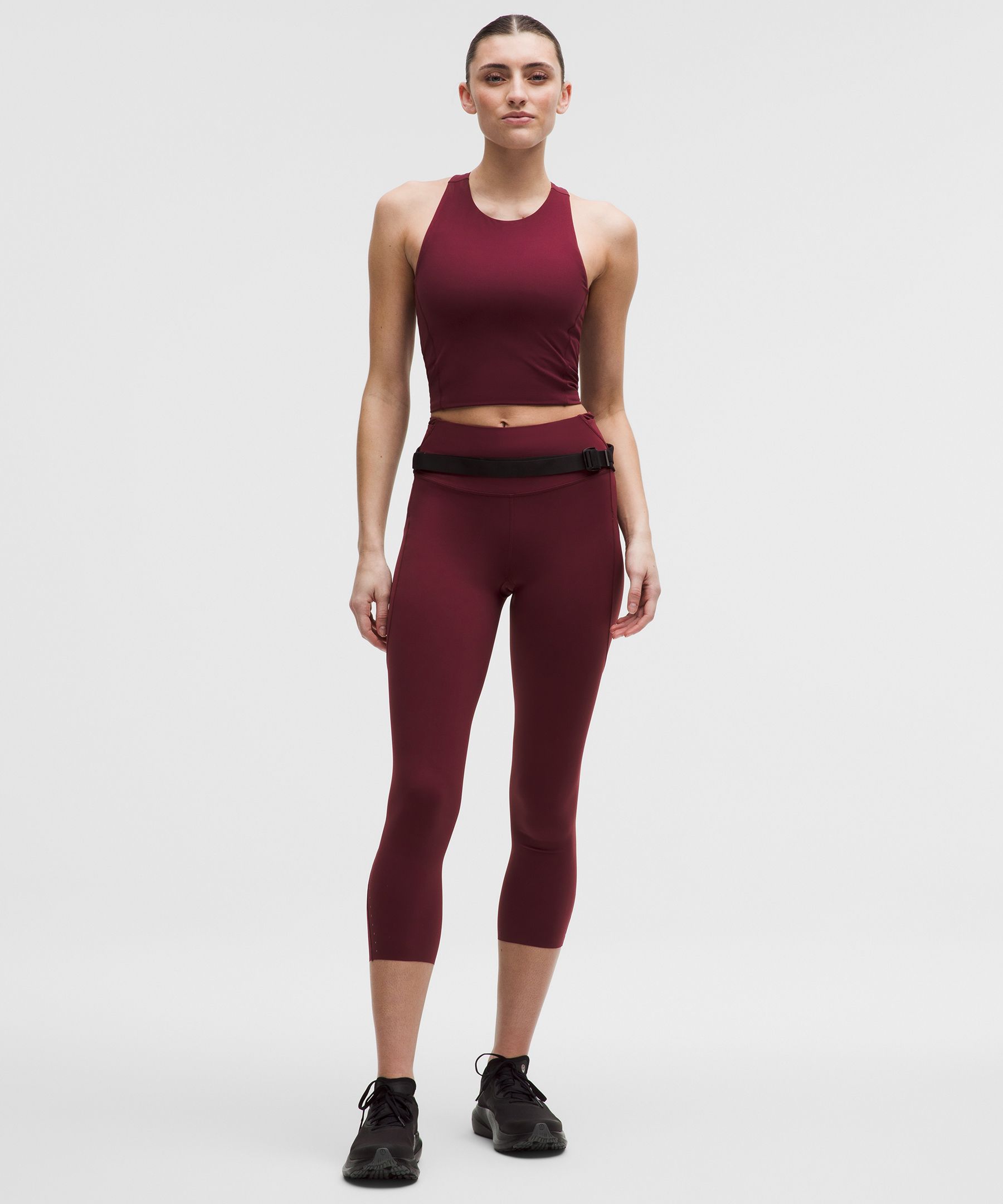 lululemon – Women’s Fast and Free High-Rise Crop Pants 5 Pocket – 23″ – Color Burgundy/Red – Size 18