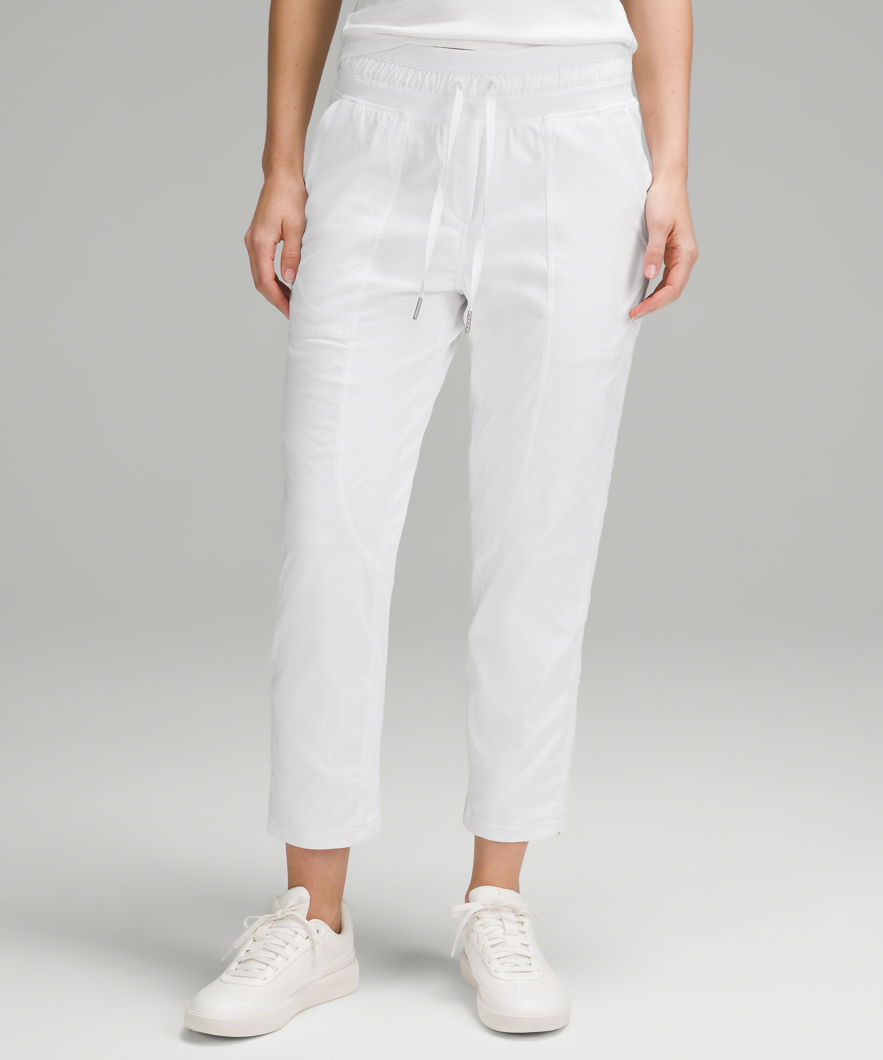 Dance Studio Mid-Rise Cropped Pant - White,Neutral