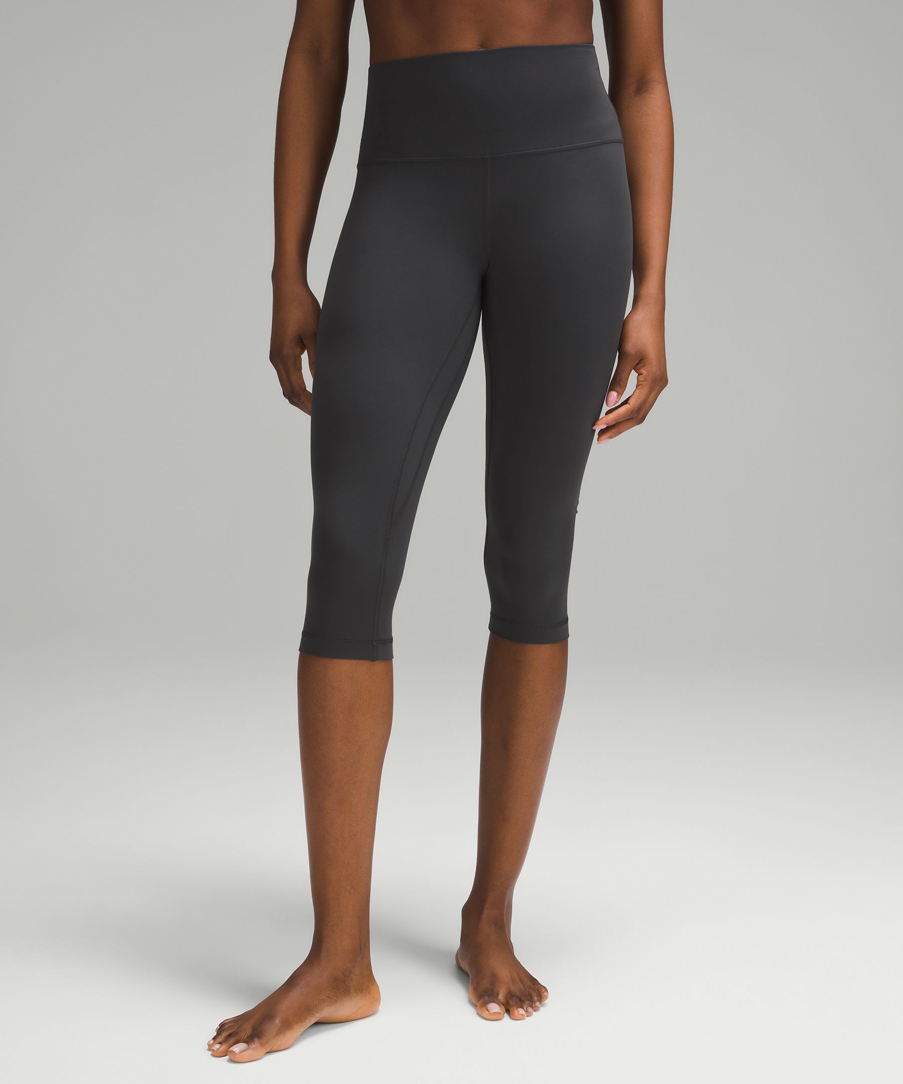 Lululemon Align Capri Leggings Black Green Size 6 Zipper Pocket Stretch  Yoga - $54 - From ChasingTags