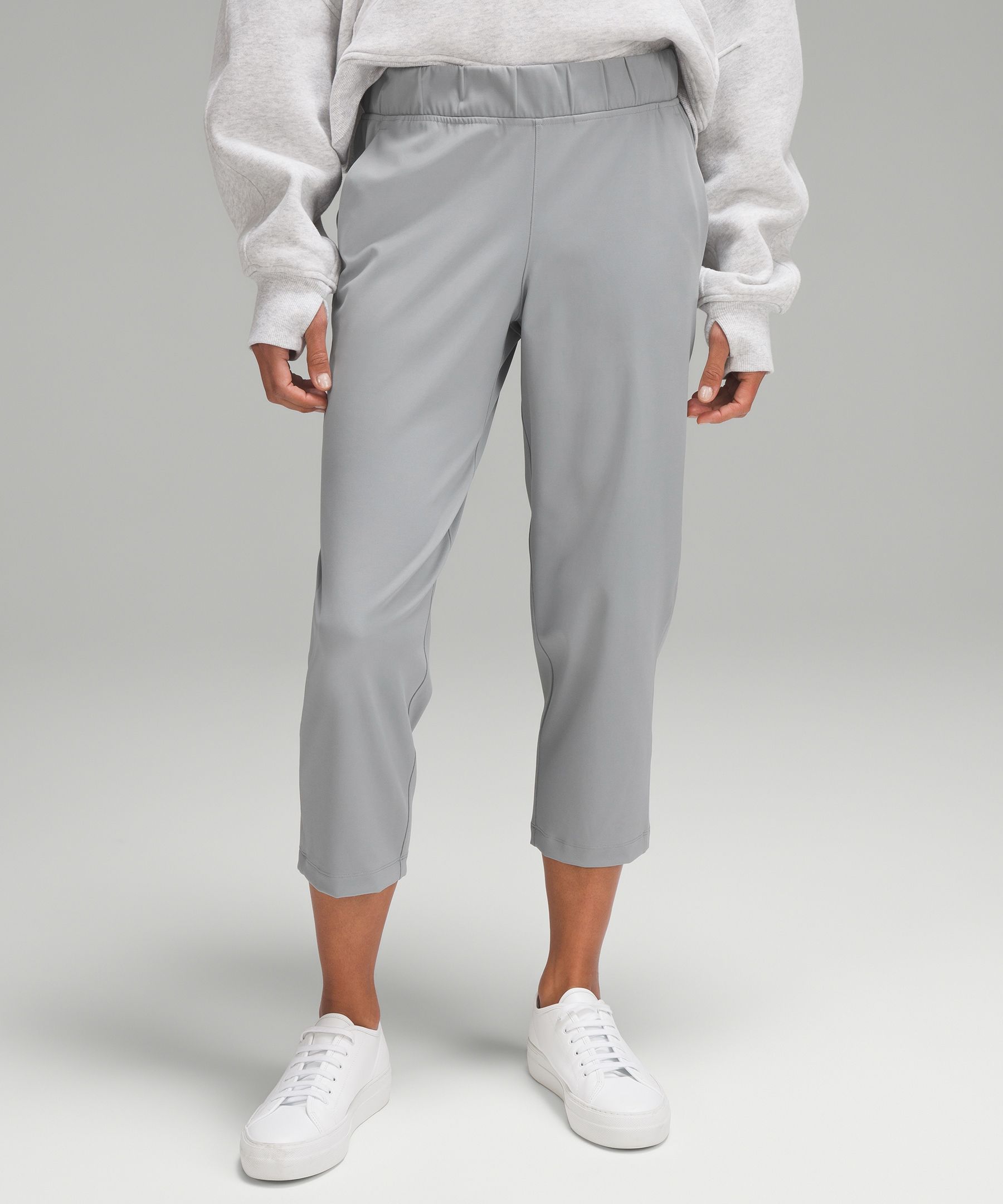 Pull On Cuffed Pants - Grey