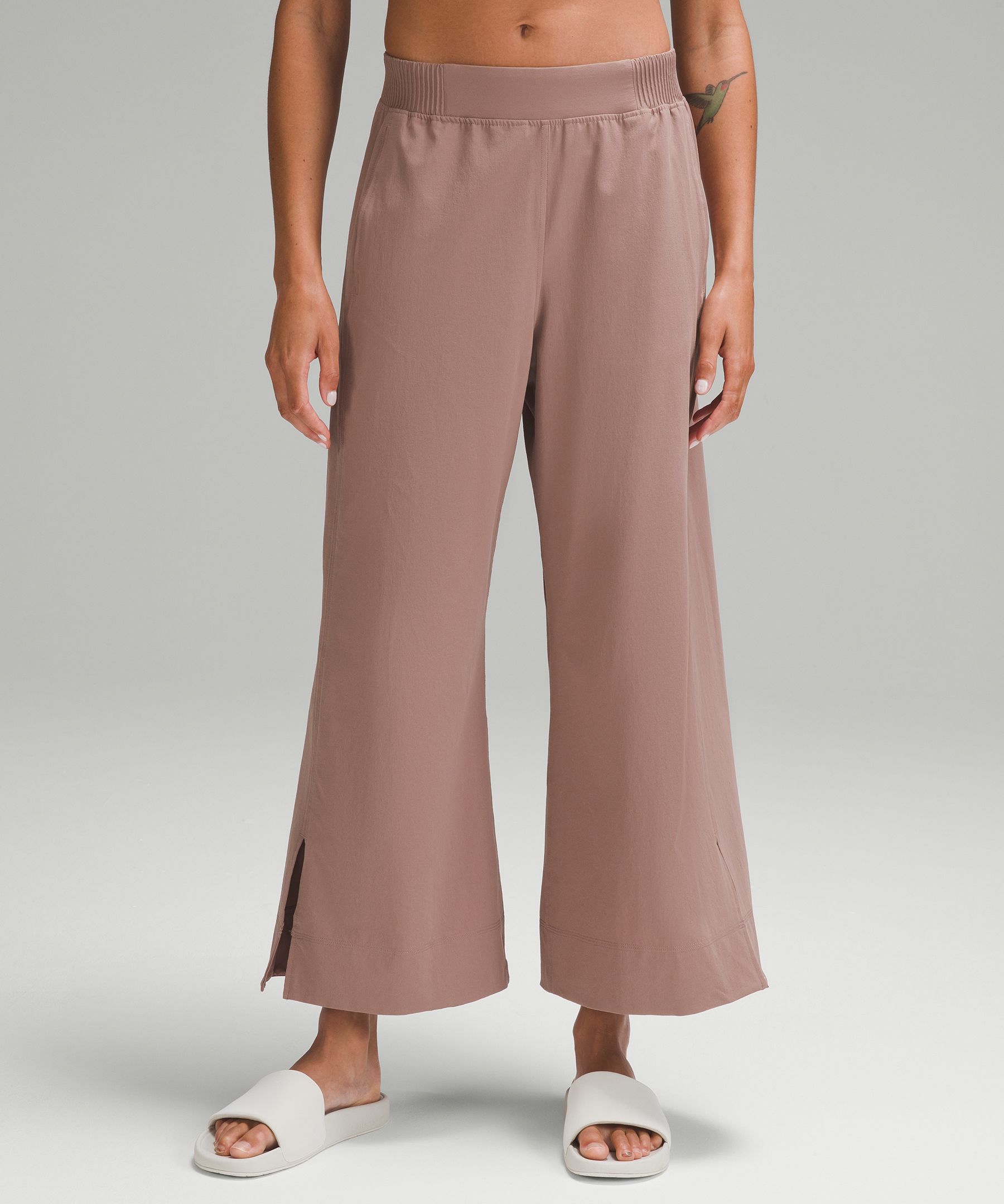 Lululemon Stretch Woven Wide-leg High-rise Cropped Pants