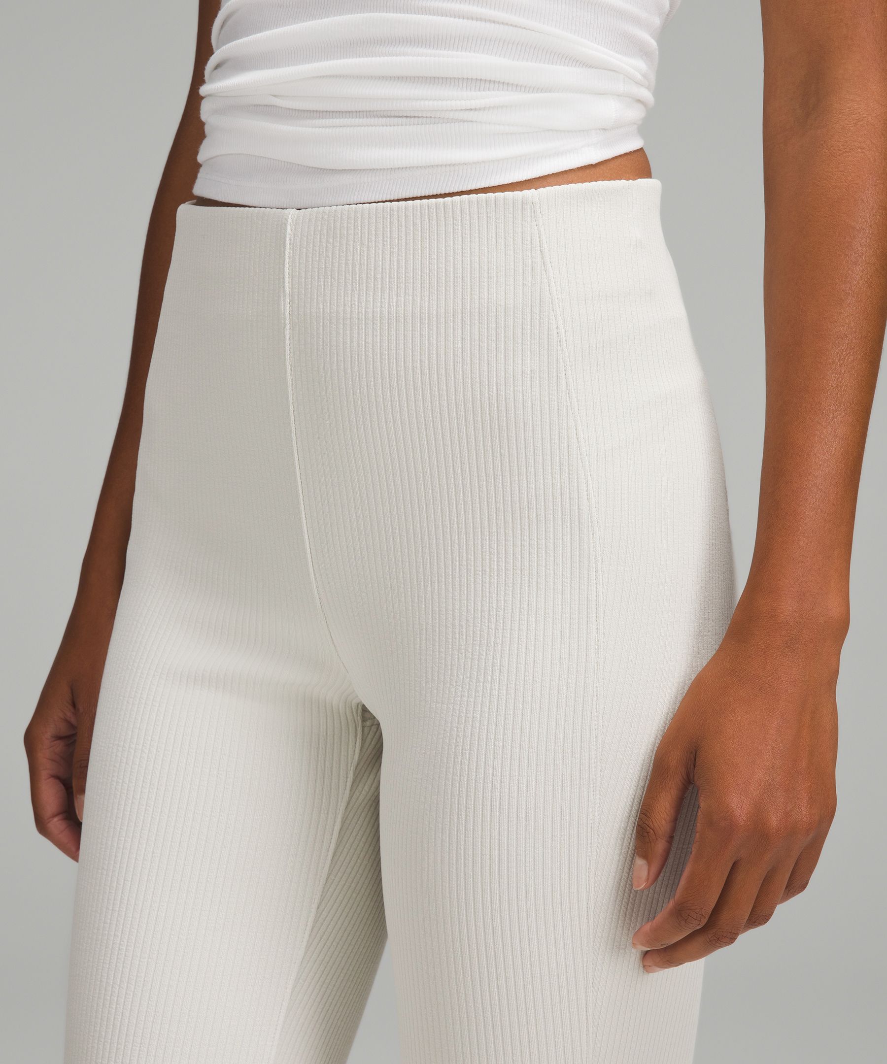 Ribbed Softstreme Zip-Leg High-Rise Pant