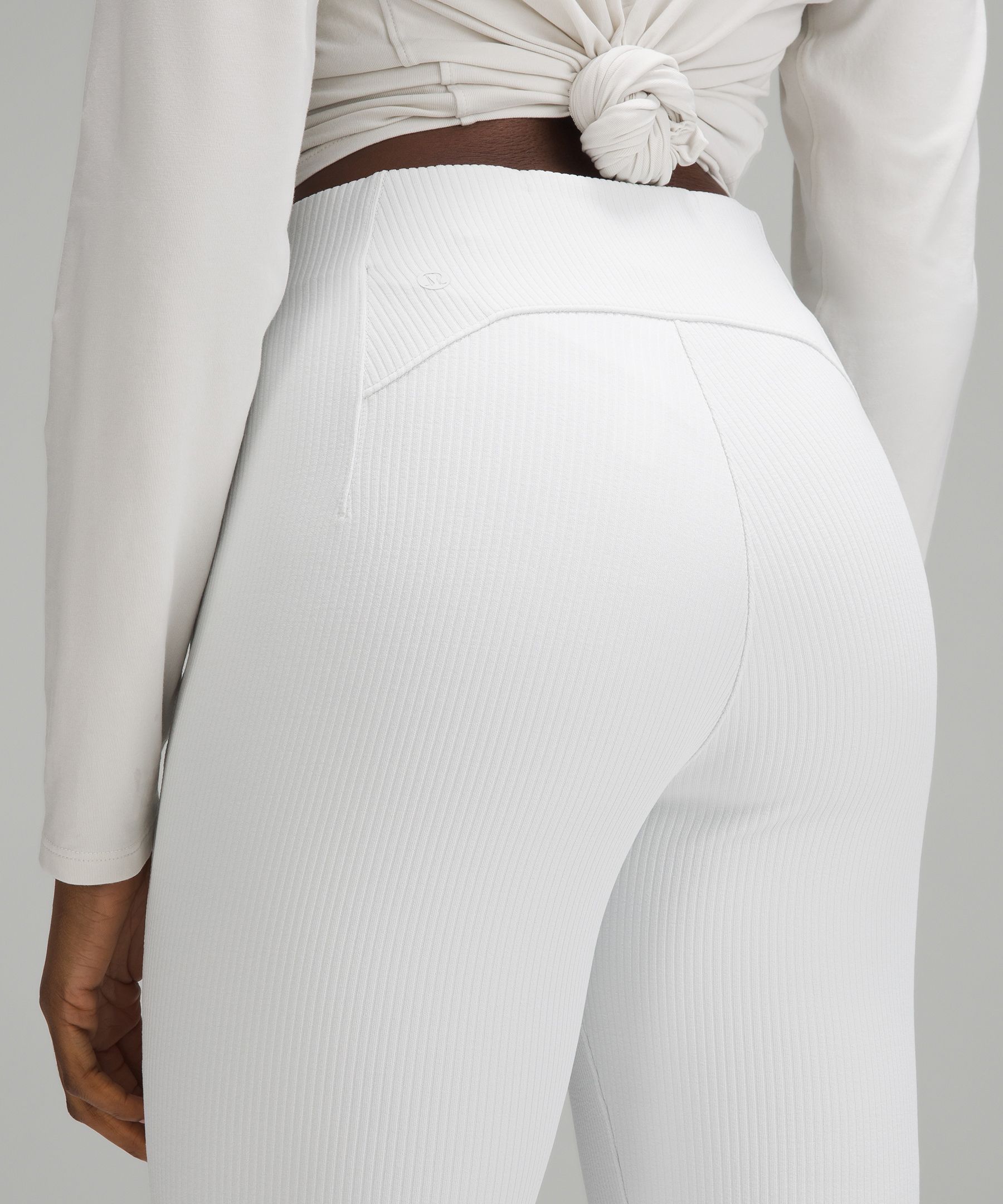 Lululemon Ribbed White Leggings Size 6 - $90 (34% Off Retail