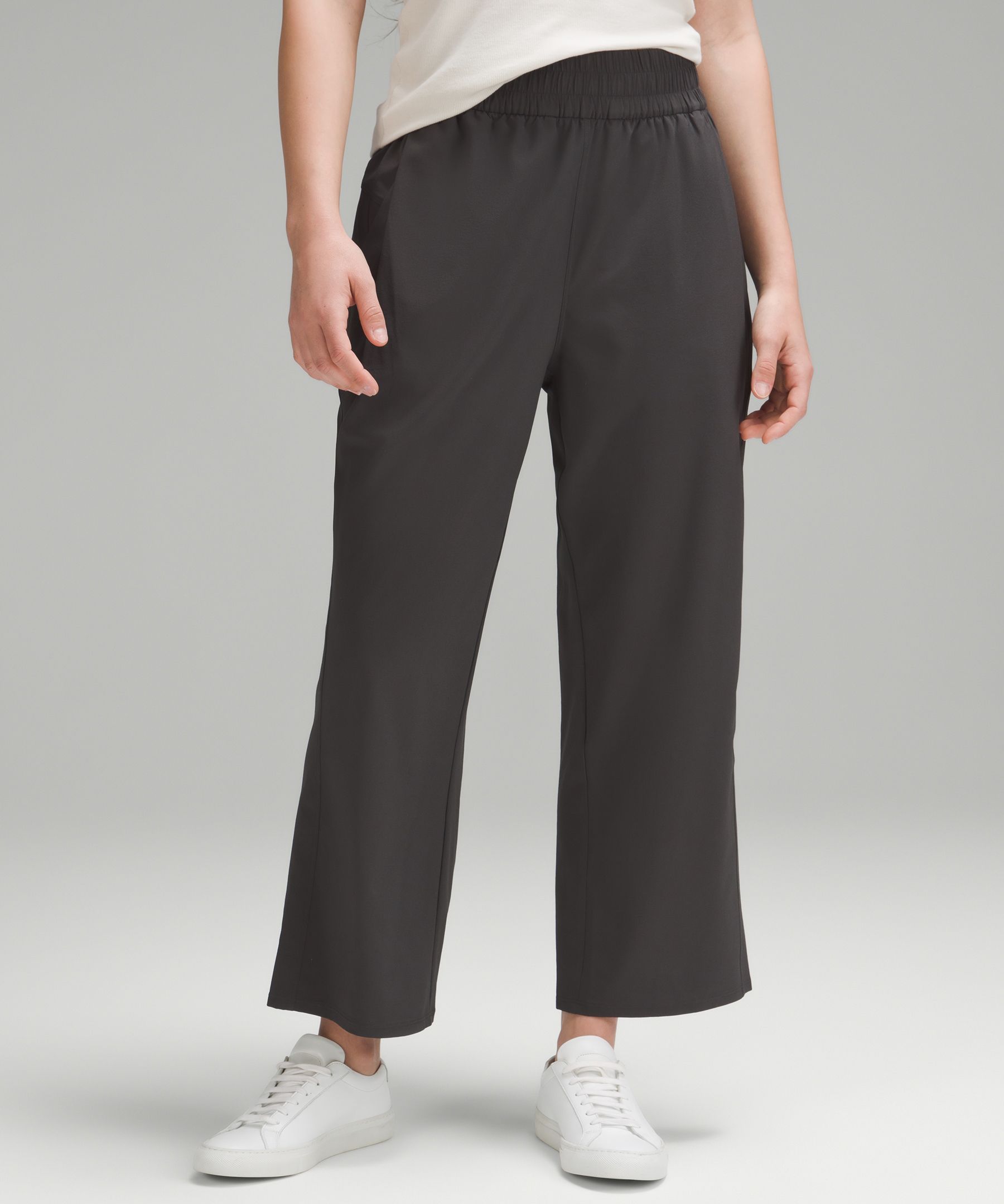 Black High Rise Culotte Pants Online Shopping