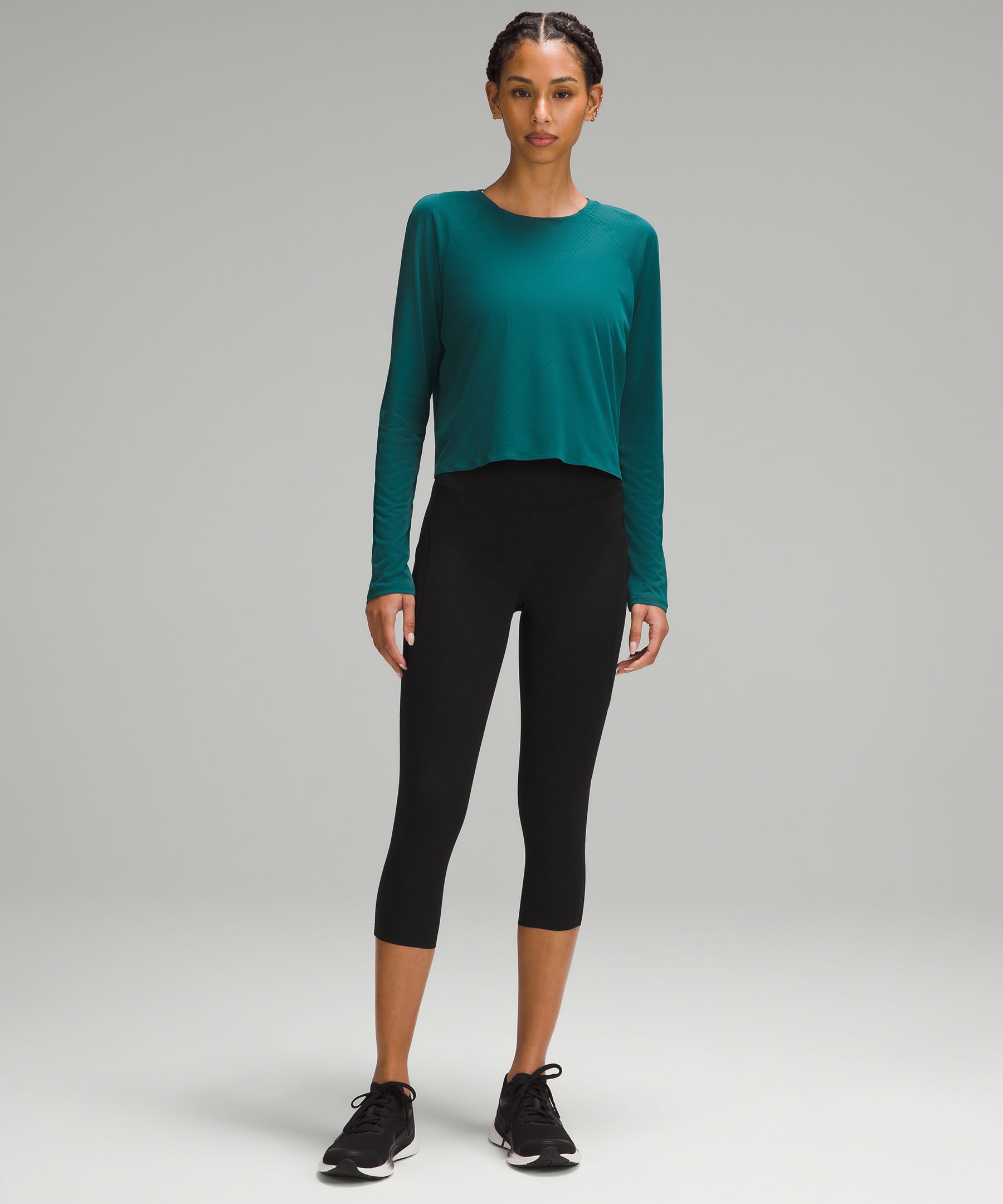 Shop Lululemon Fast And Free High-rise Crop With Pockets 19"