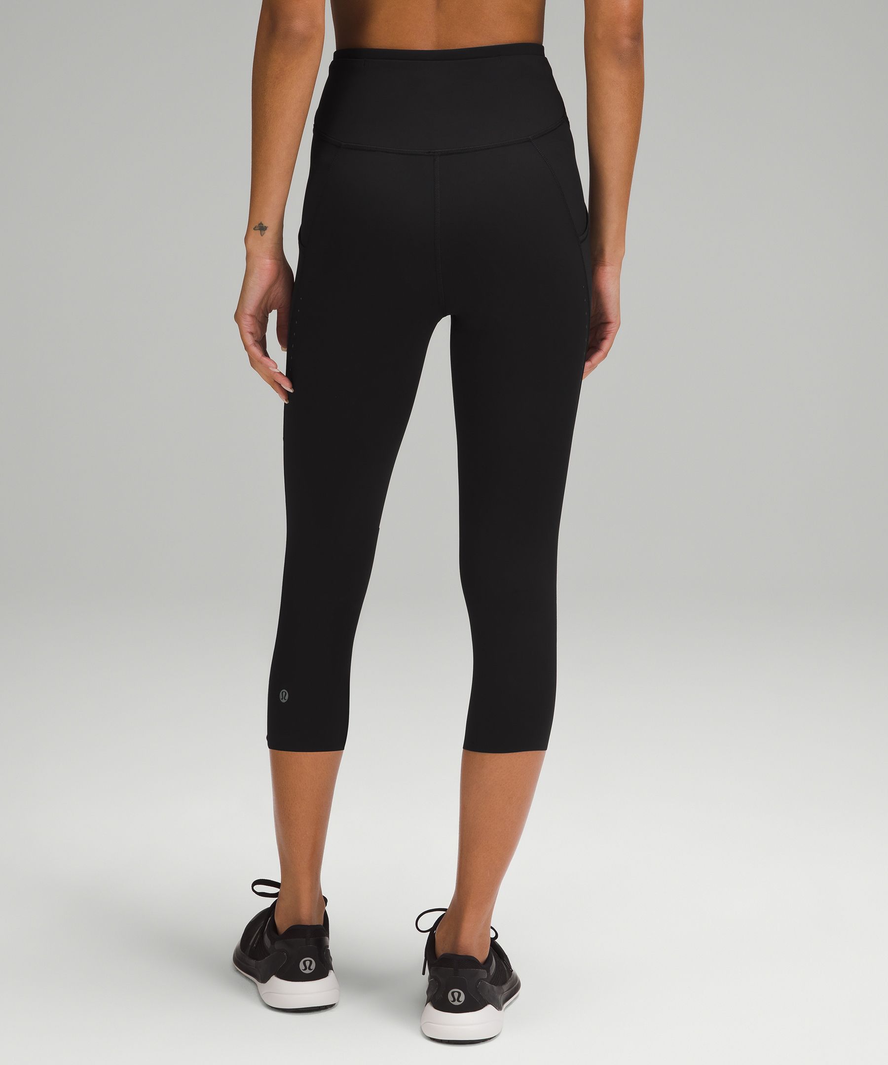 Shop Lululemon Fast And Free High-rise Crop With Pockets 19"