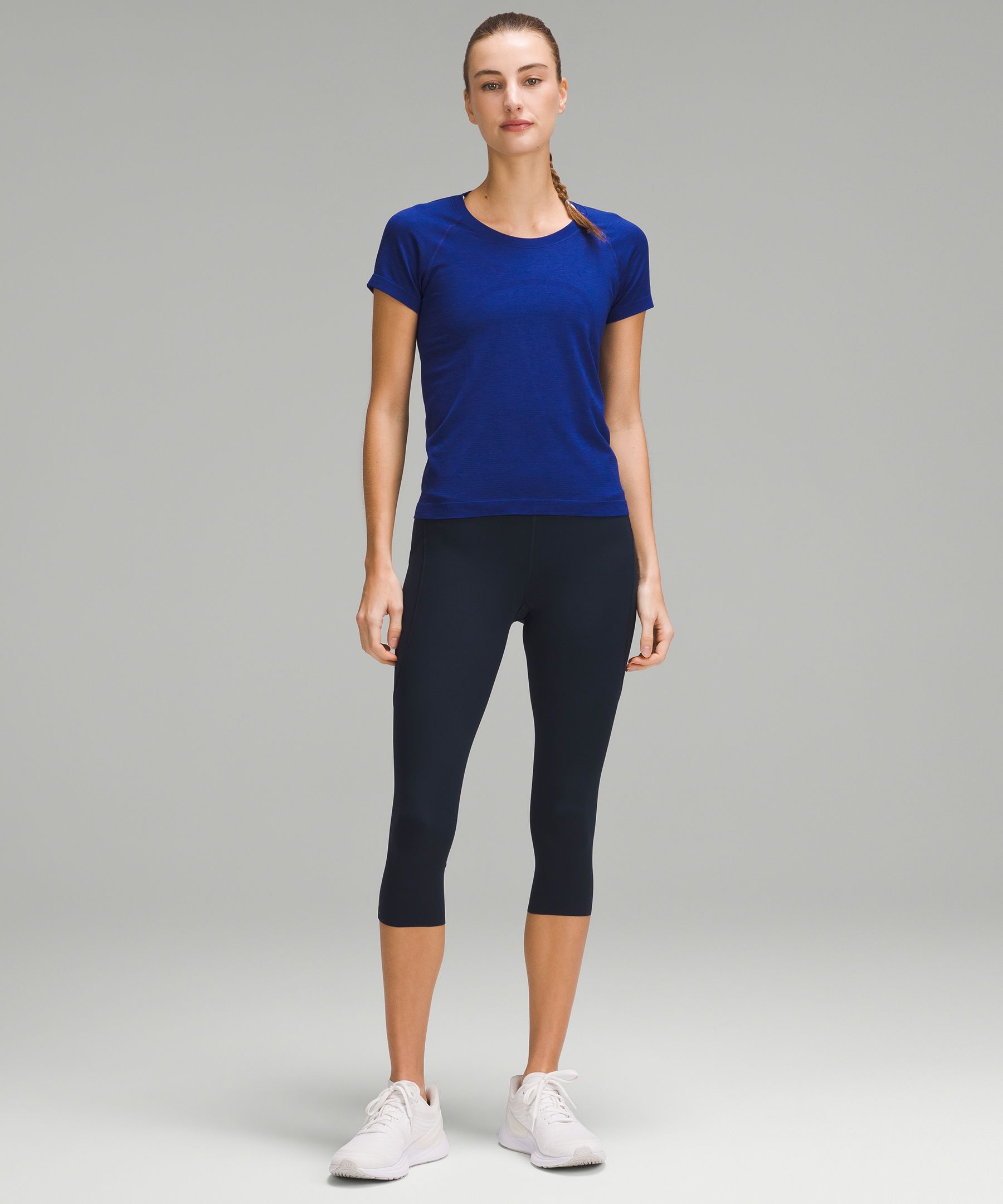 Lululemon Rush Hour Crop Zip Pocket 19 Mesh Stretch Leggings