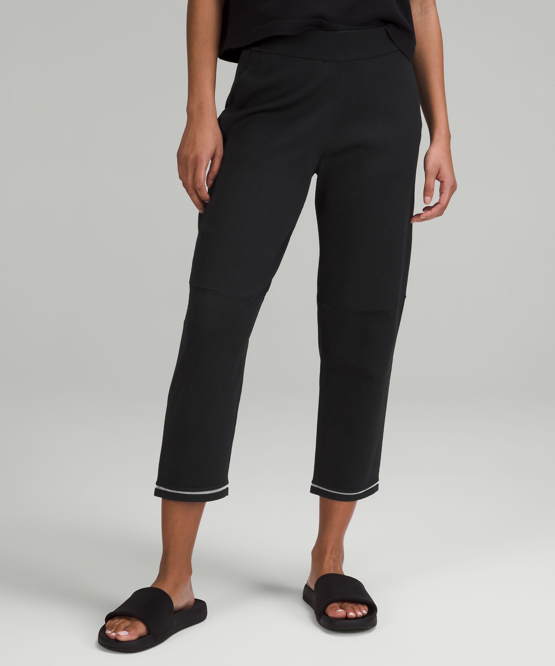 Lands' End Women's Active Crop Yoga Pants - Medium - Black : Target