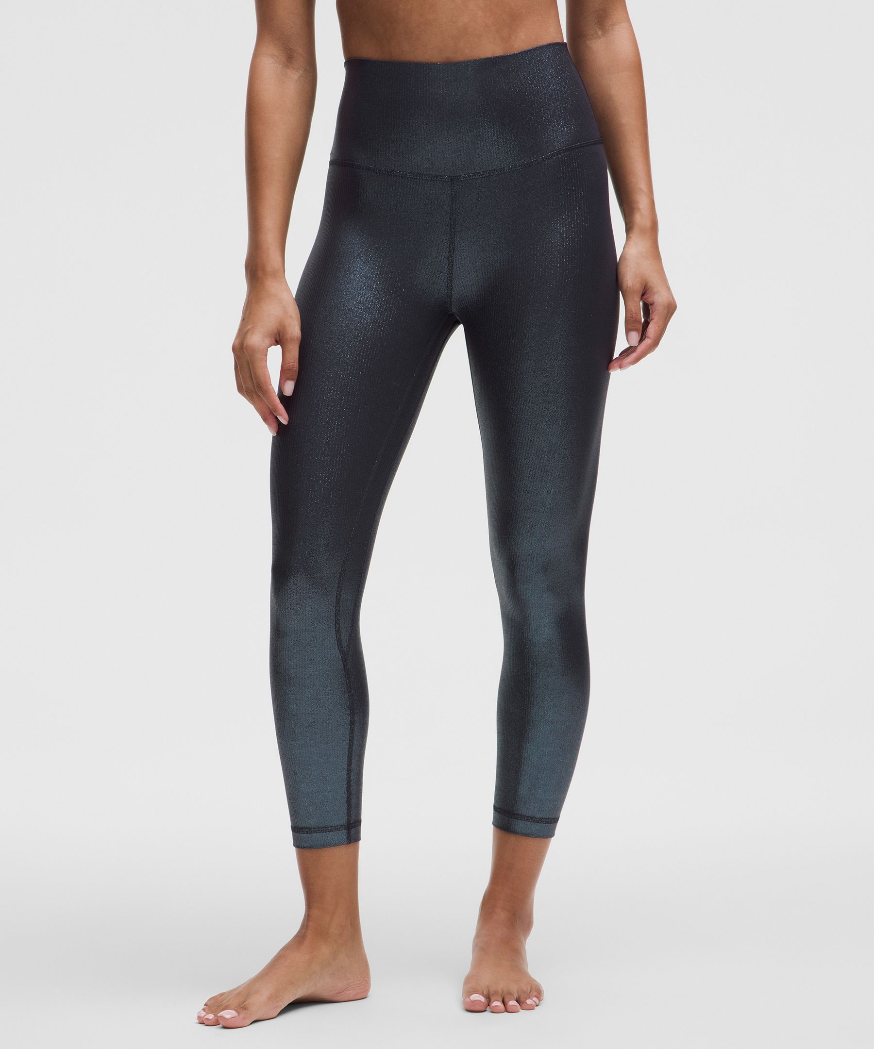 lululemon Align™ High-Rise Ribbed Crop 23" Shine - Blue