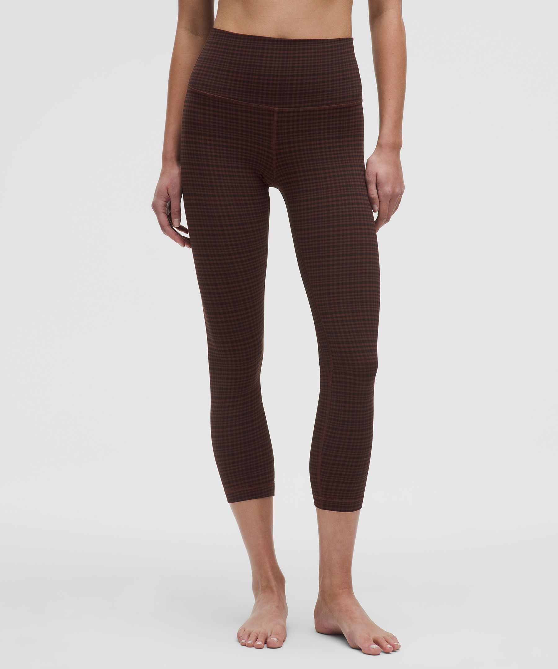 lululemon Align™ High-Rise Crop 23" - Glow Grid Lava Cake