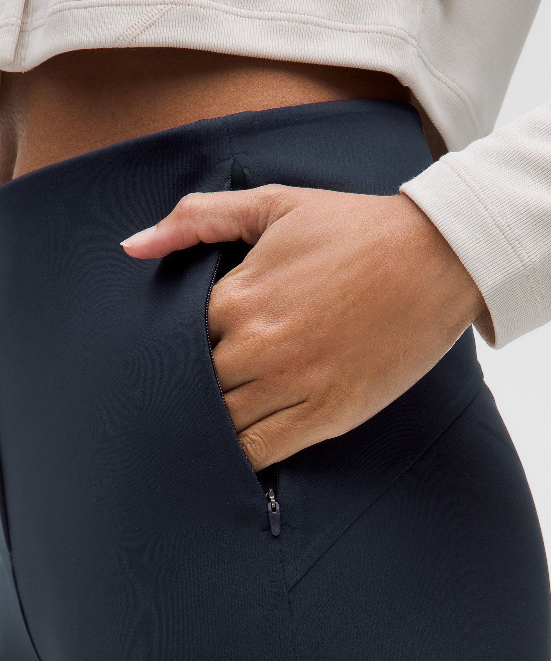 Lululemon Smooth Fit Pull-on High-rise Cropped Pant In Blue