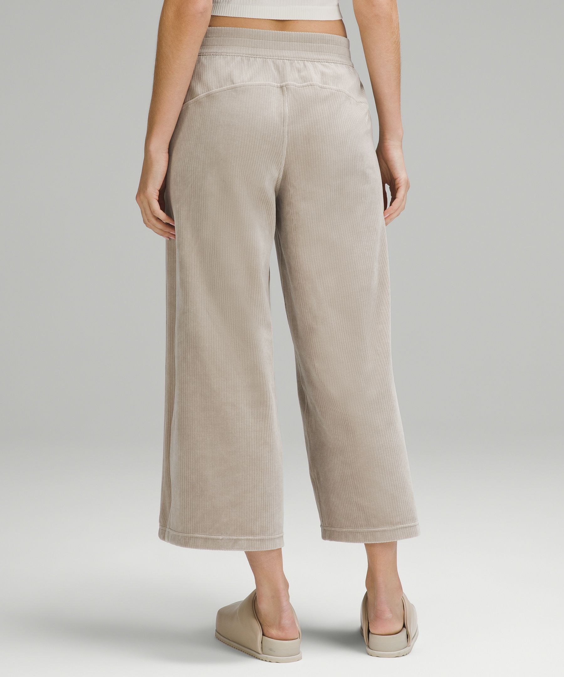 Lululemon Scuba Mid-rise Wide-leg Crop Velvet Cord