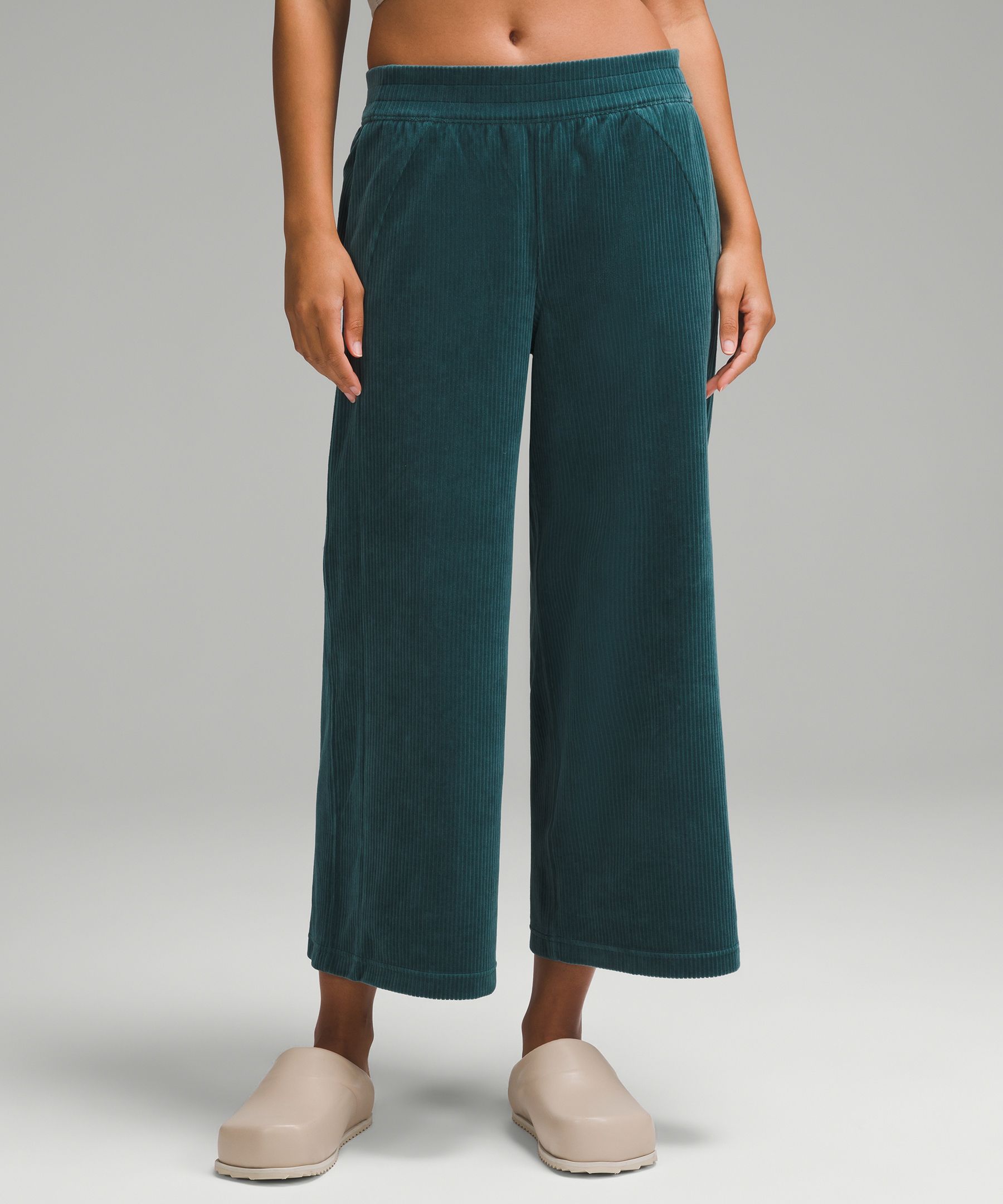 Lululemon Scuba Mid-rise Wide-leg Crop Velvet Cord