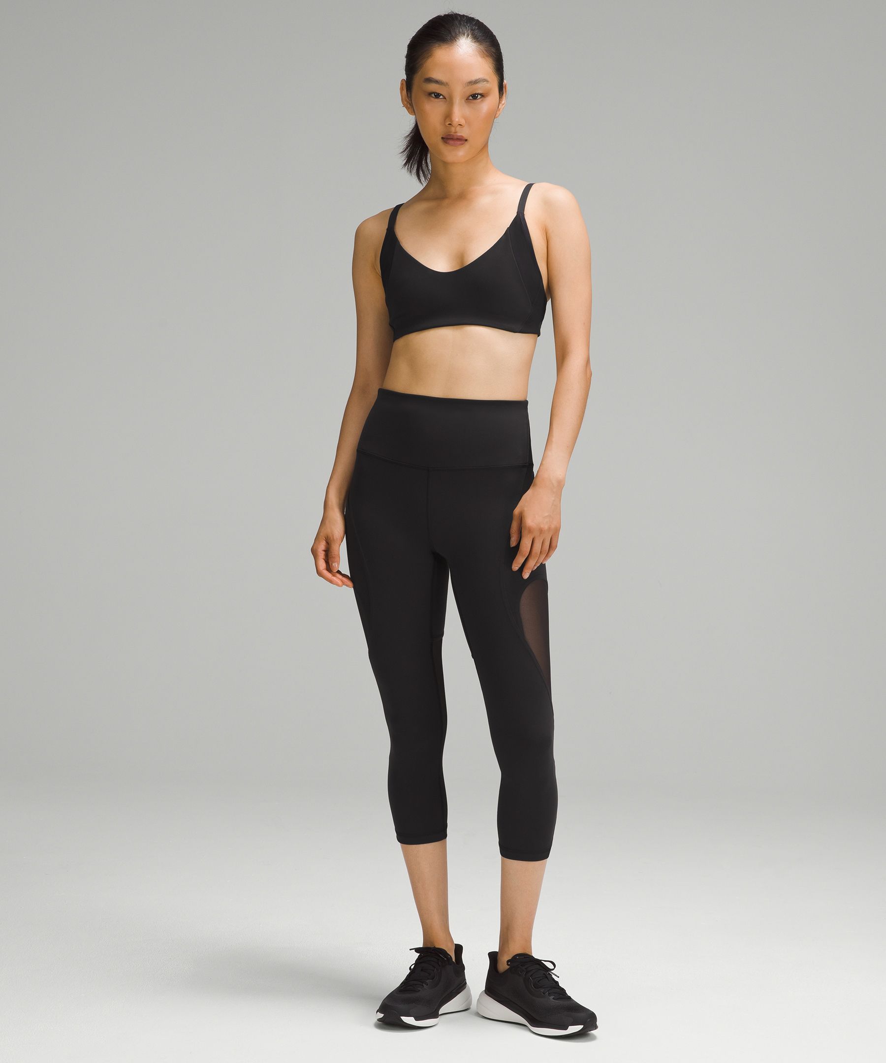 Lululemon crop hot sale mesh leggings