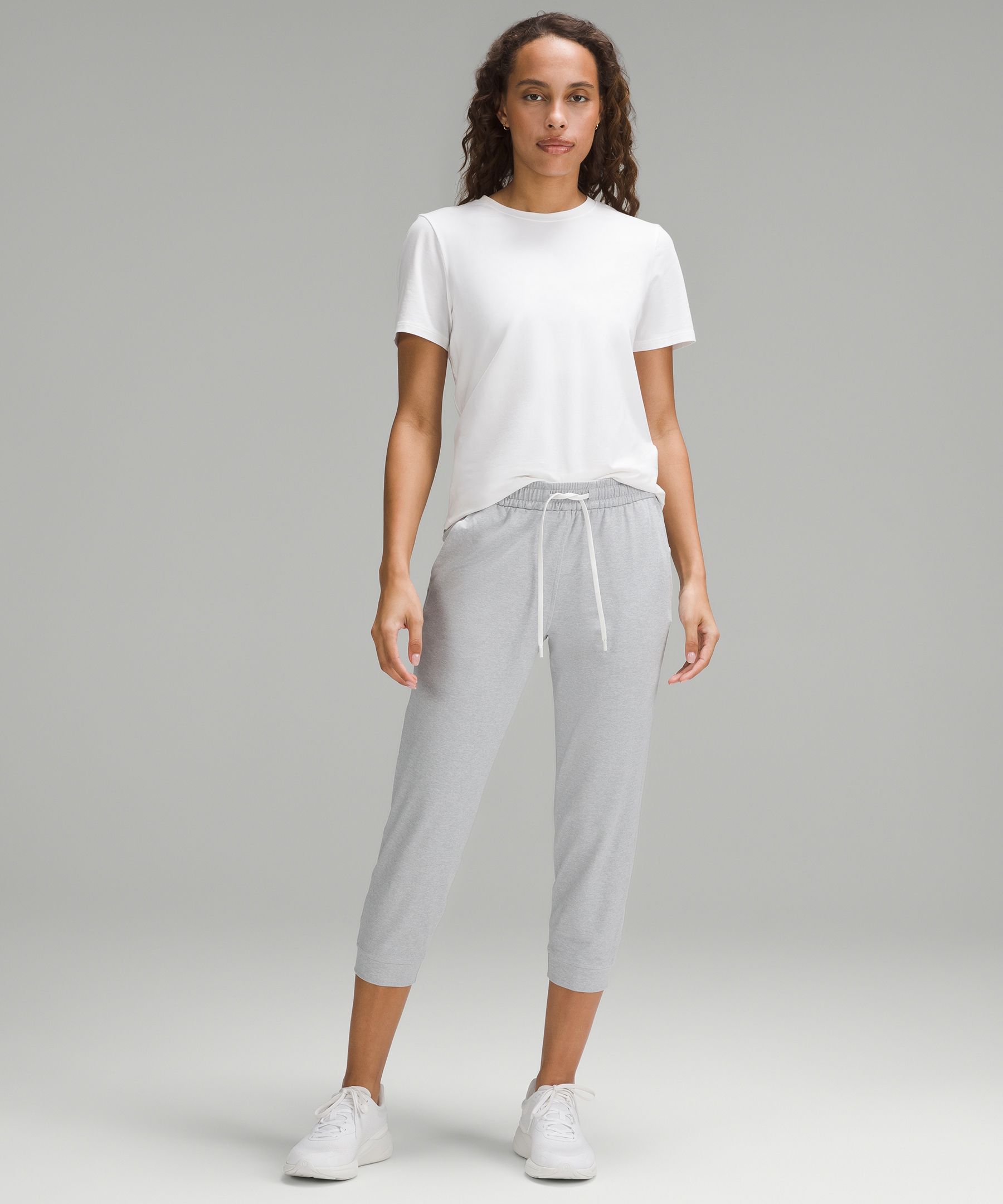 Soft Jersey Classic-Fit Mid-Rise Cropped Jogger