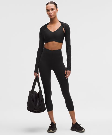Женские укороченные леггинсы Lululemon Glow Up с высокой посадкой