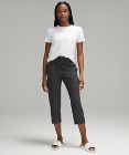 Pull-On Mid-Rise Tapered-Leg Cropped Pant 23"