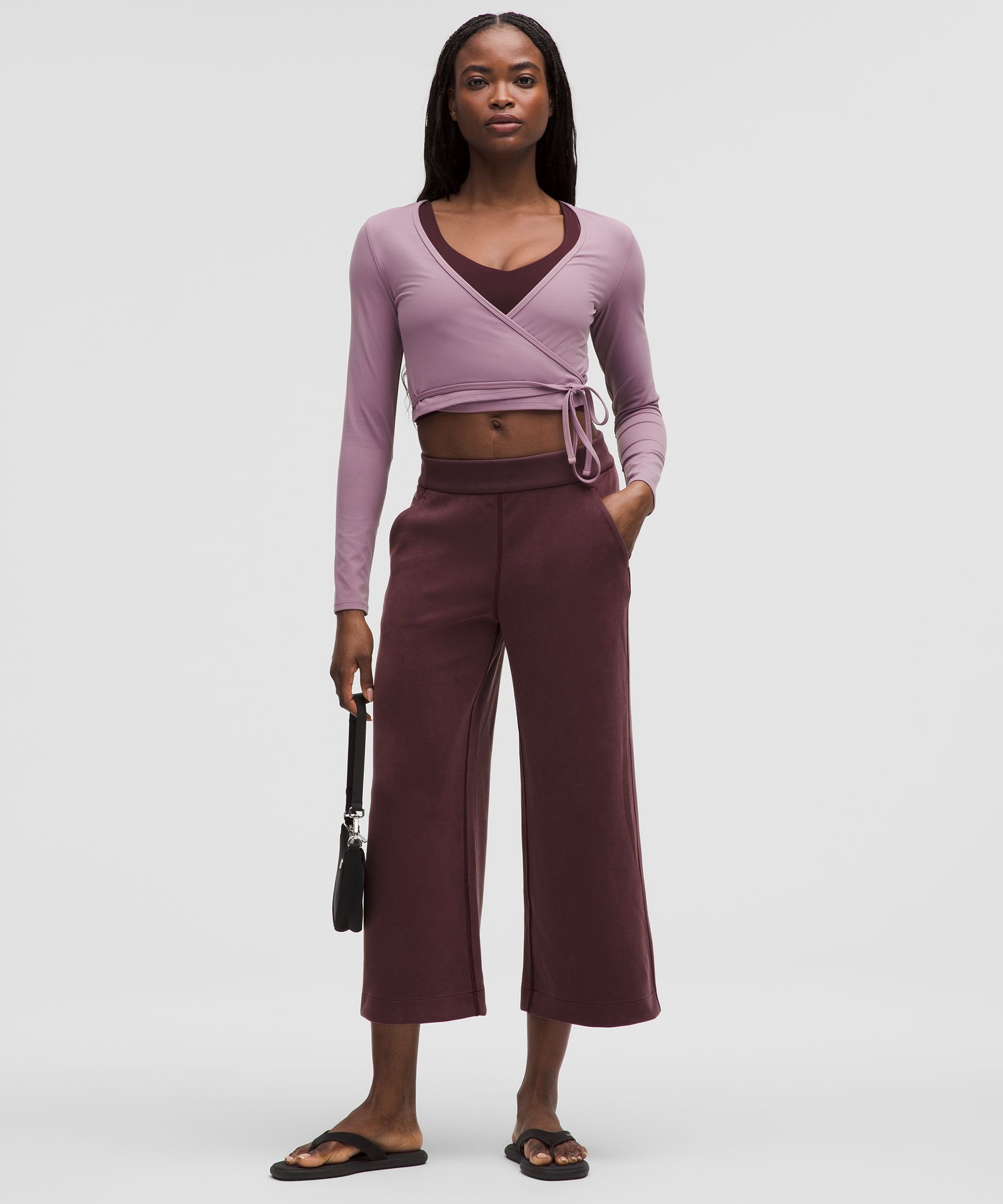 Lululemon Softstreme High-rise Wide-leg Cropped Pants