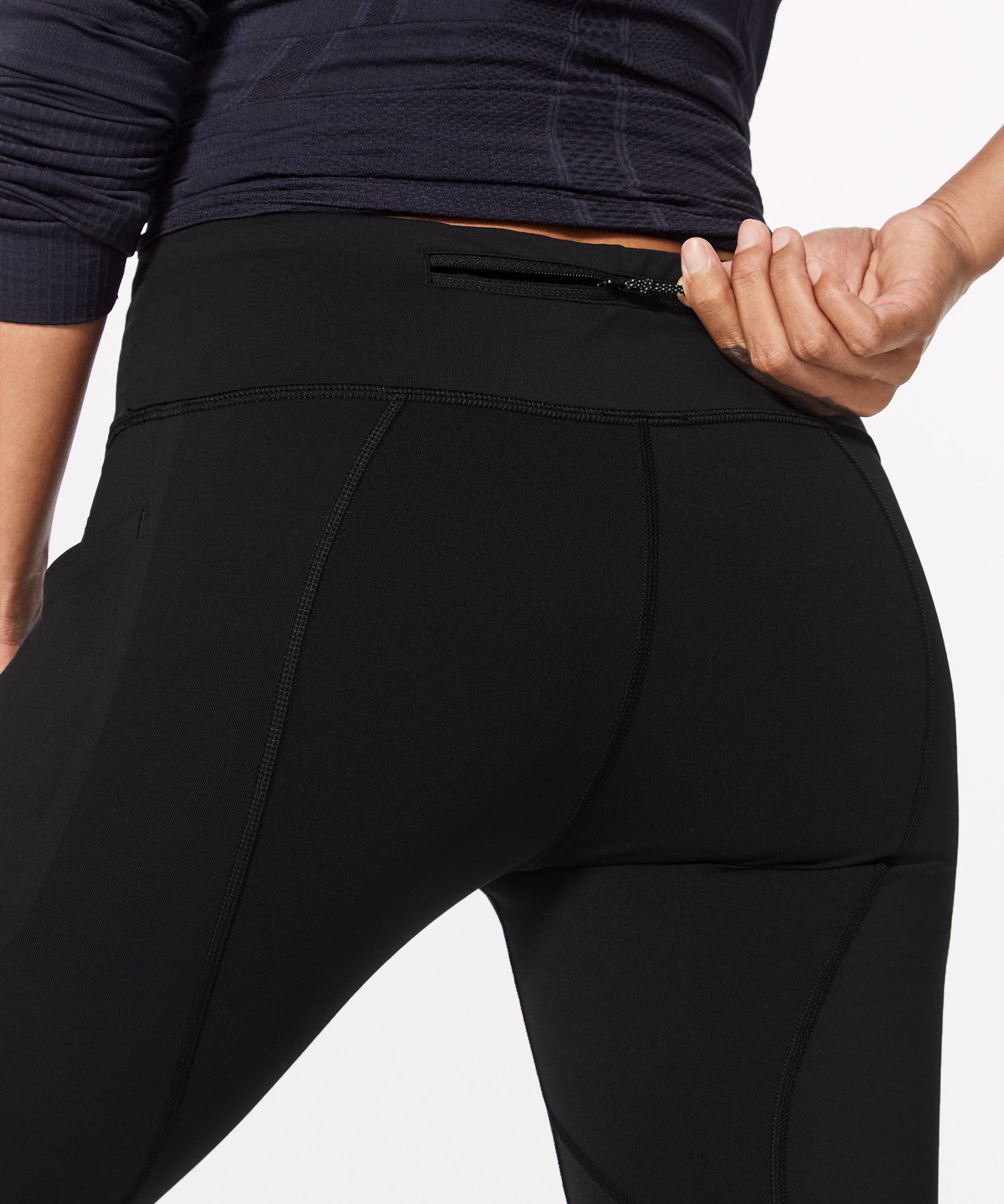 Lululemon Pace Rival Crop - 22 - Heathered Black / Black - 8 - $45