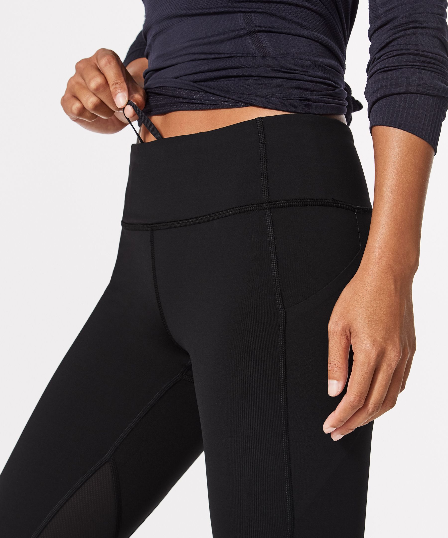 6] Lululemon Pace Rival Crop 22” (high rise version) Graphite Grey