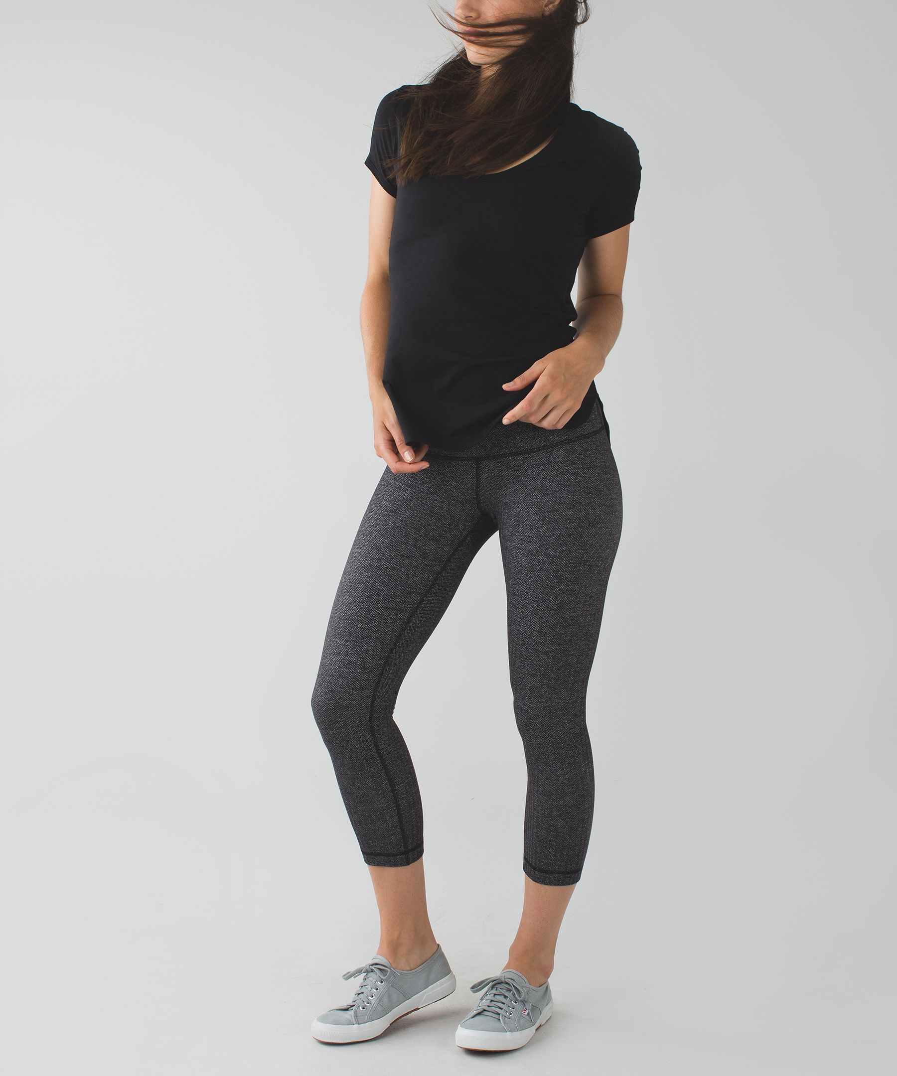 Lululemon Wunder Under Crop II *Full-On Luon Black, Size 4