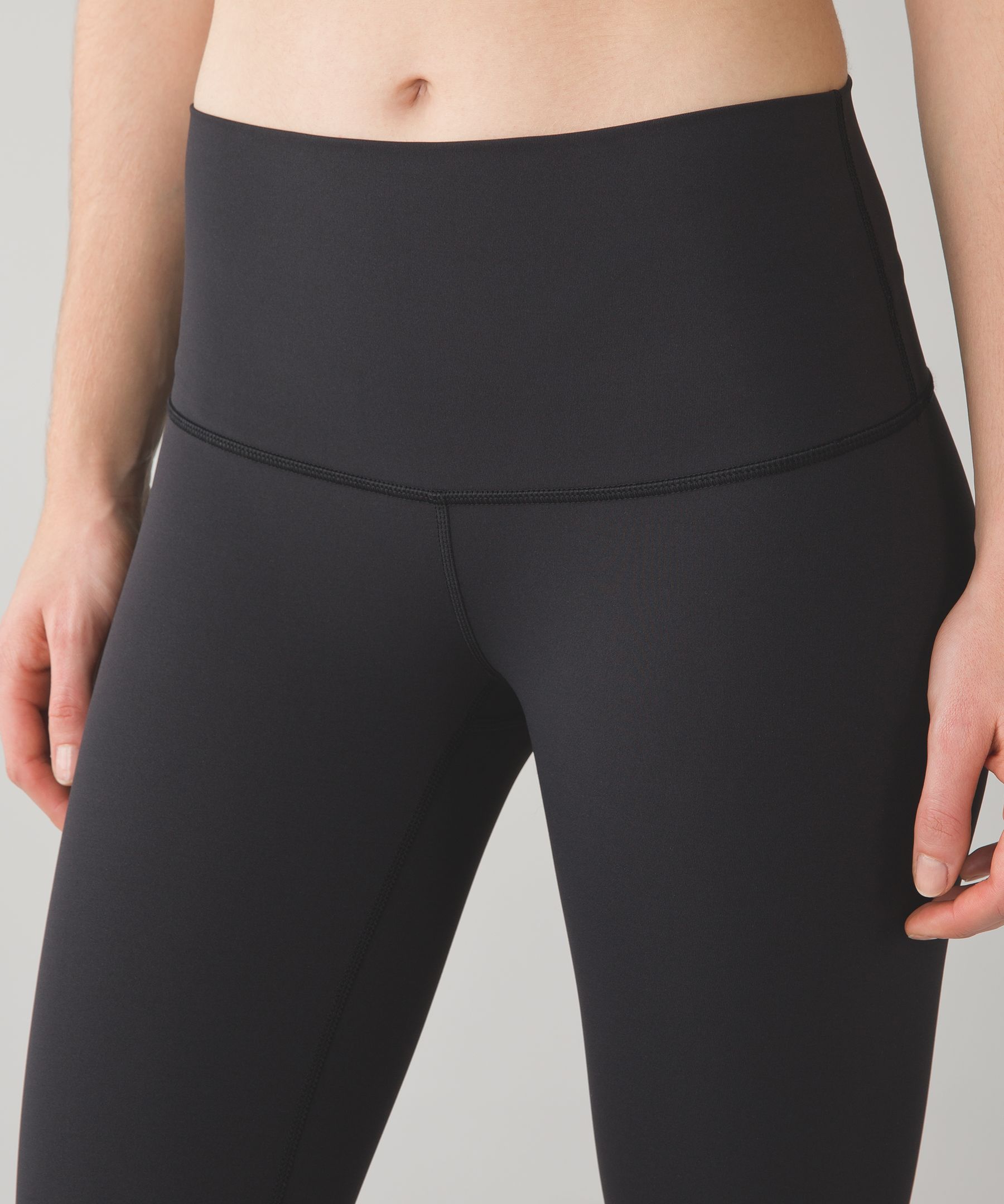Lululemon - Wunder Under Crop (Hi-Rise) *21 Luon Knit Heathered Black  Leggings Size 10 - $47 (46% Off Retail) - From Abbey