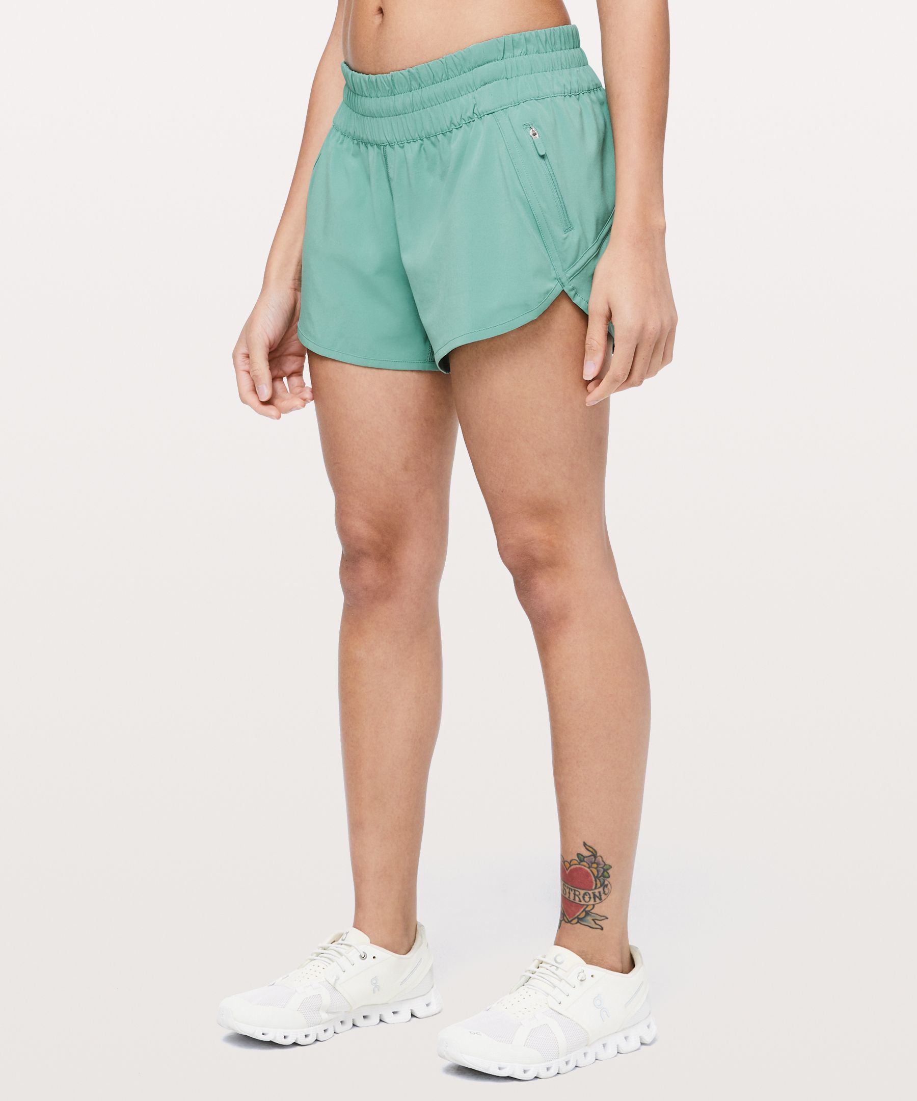 Lululemon Tracker Short V *4" In Aqua Mint