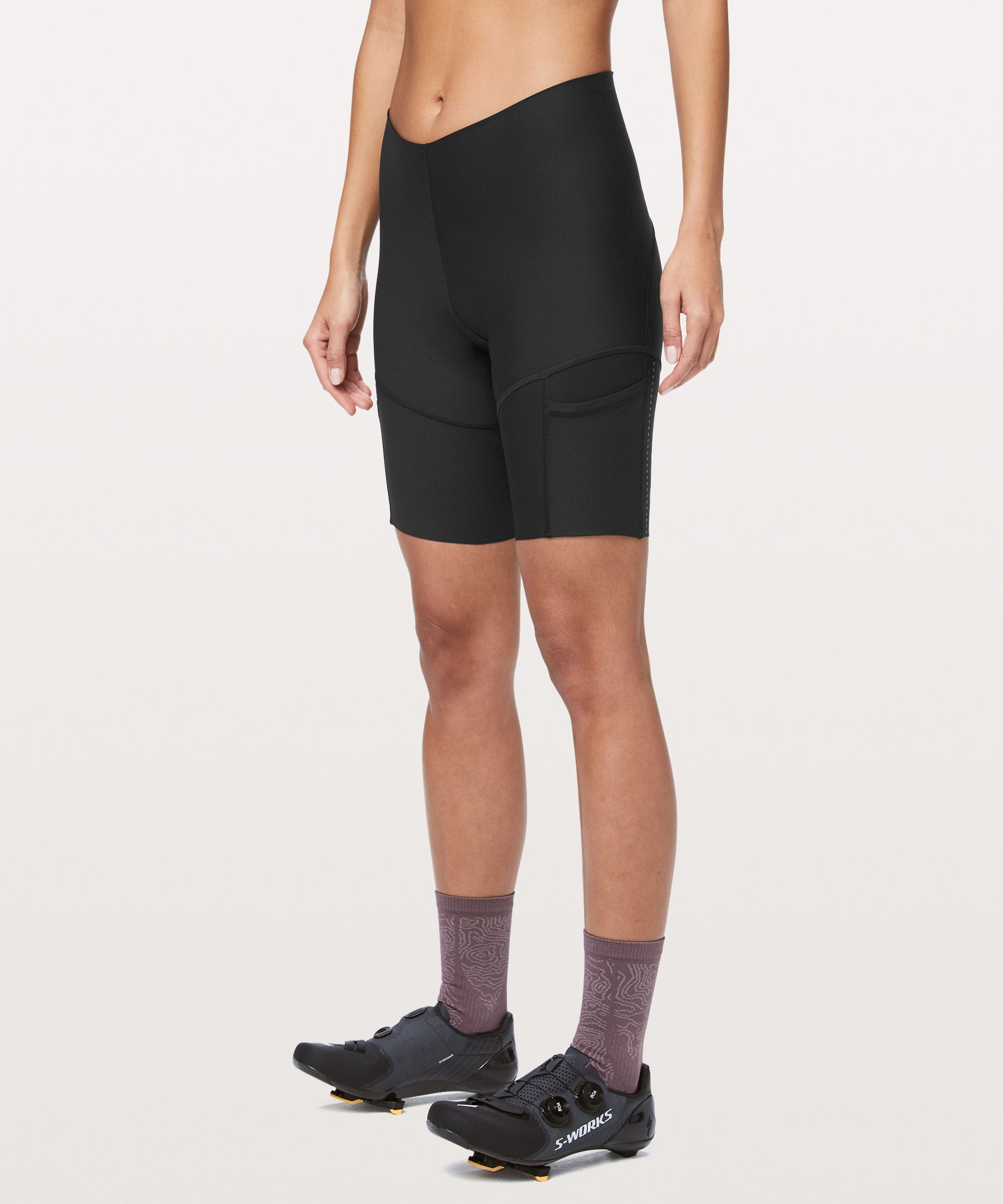 Lululemon City To Summit Cycling High-rise Shorts In Black