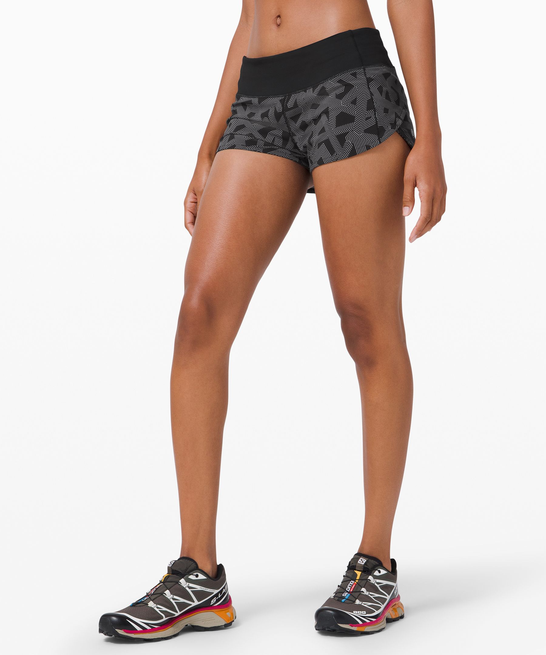 Lululemon Speed Up Short *2.5" In Labyrinth Black Light Cast/black