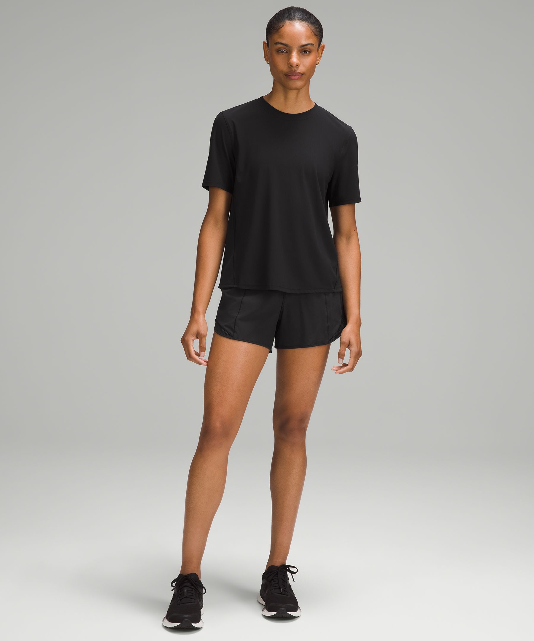 Shop Lululemon Hotty Hot High-rise Lined Shorts 4" In Black