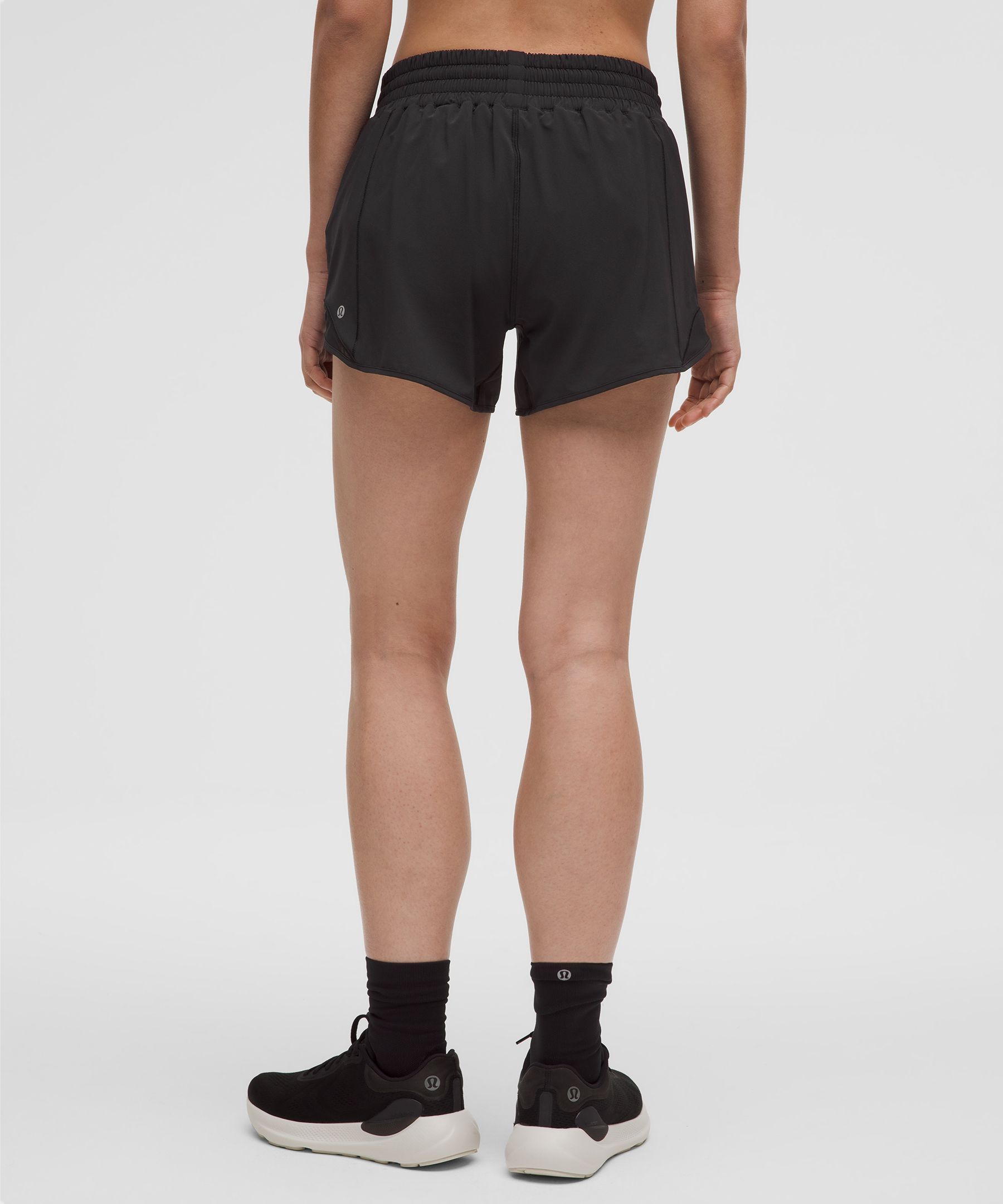 Shop Lululemon Hotty Hot High-rise Lined Shorts 4" In Black