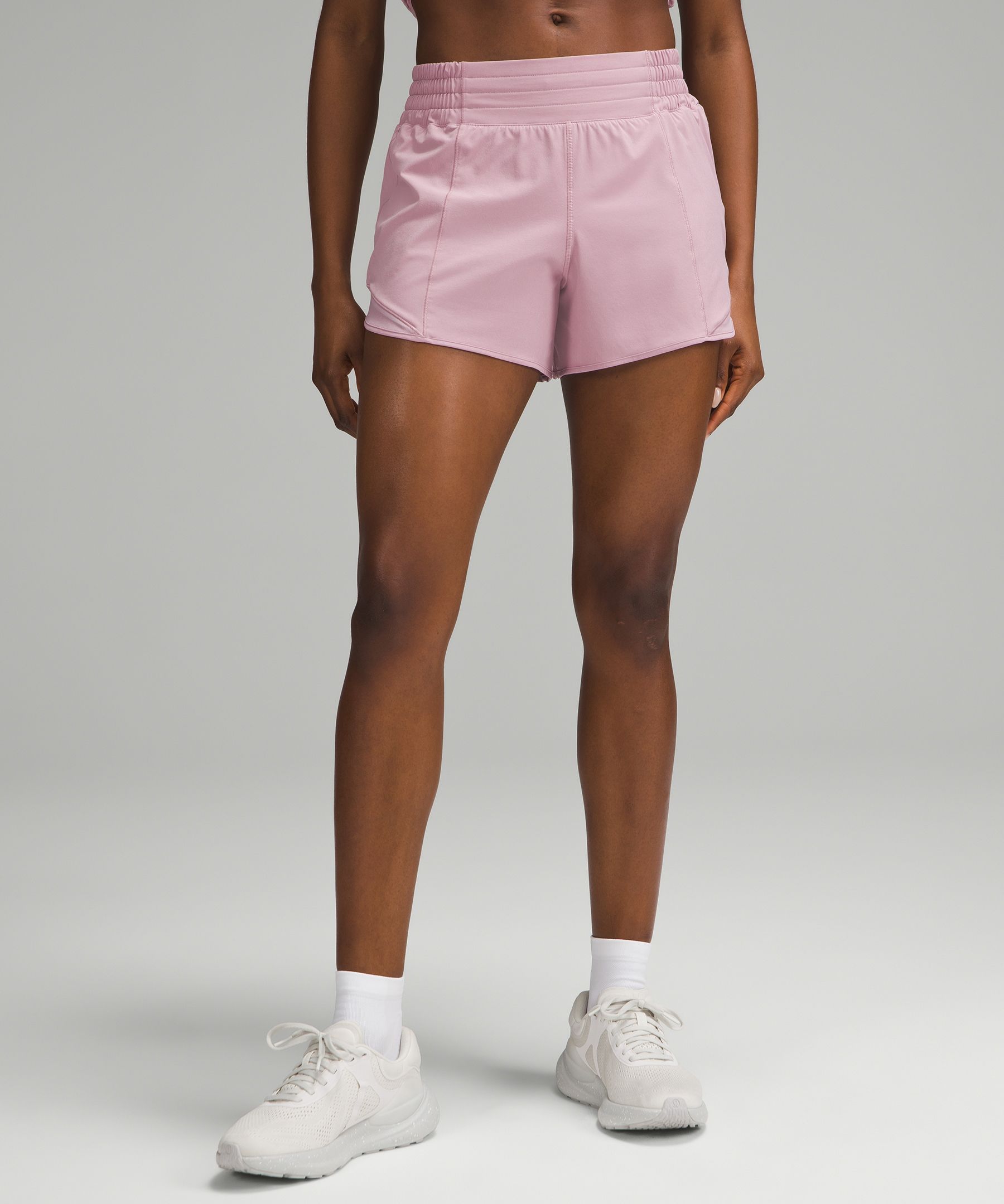 Neon pink high waisted shorts on sale