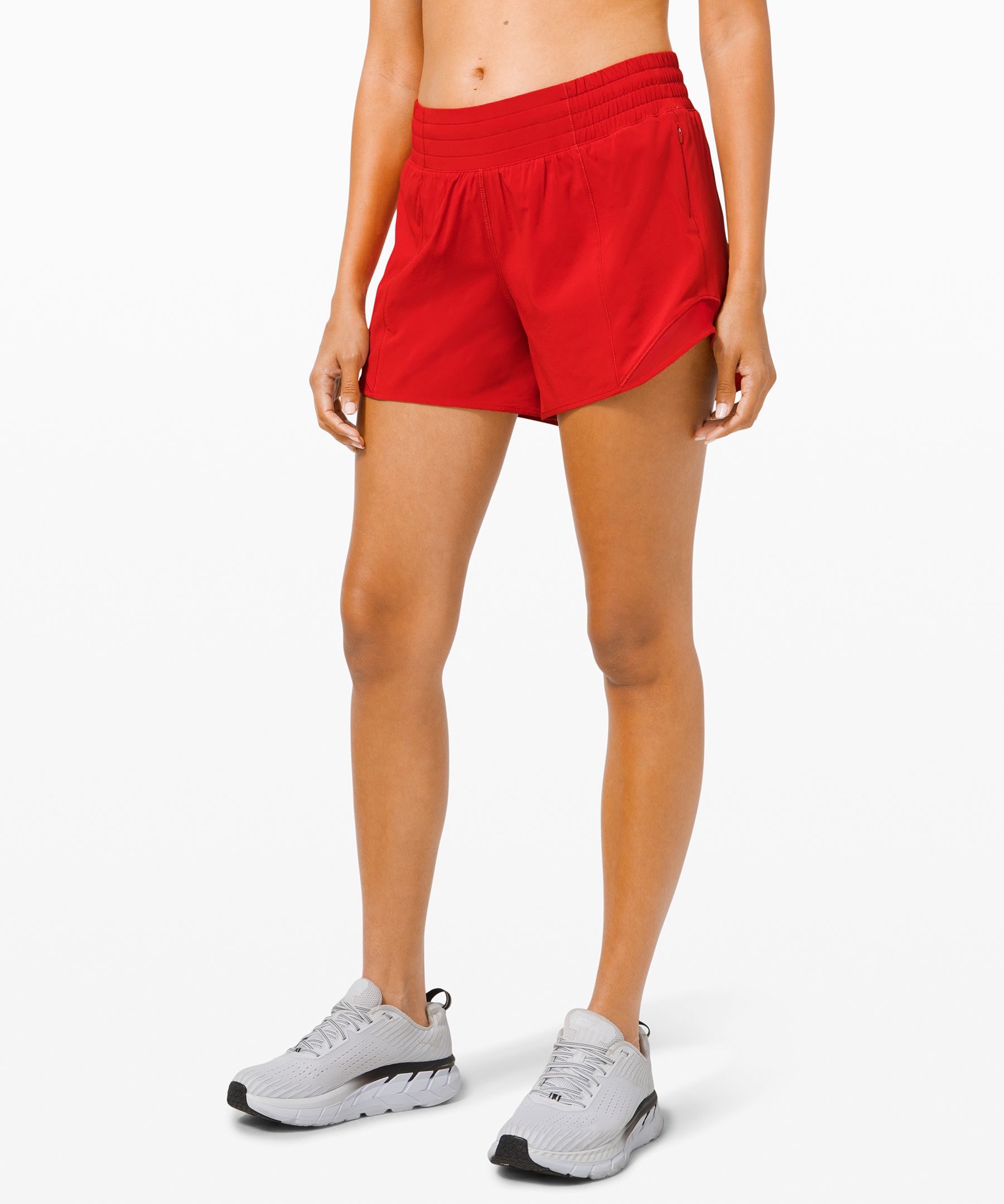 Lululemon Hotty Hot High-rise Lined Shorts 4 In Dark Red