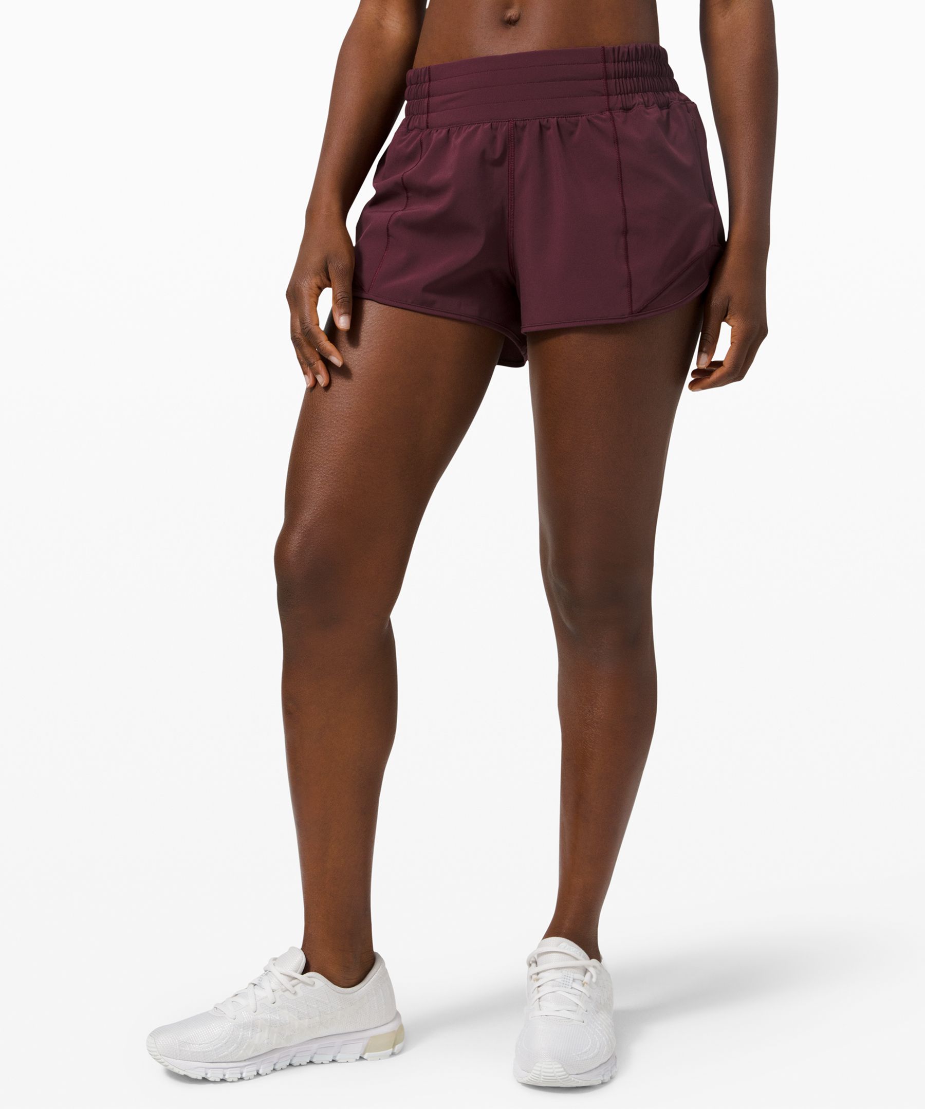 Lululemon Hotty Hot Short Ii *long 4" In Burgundy