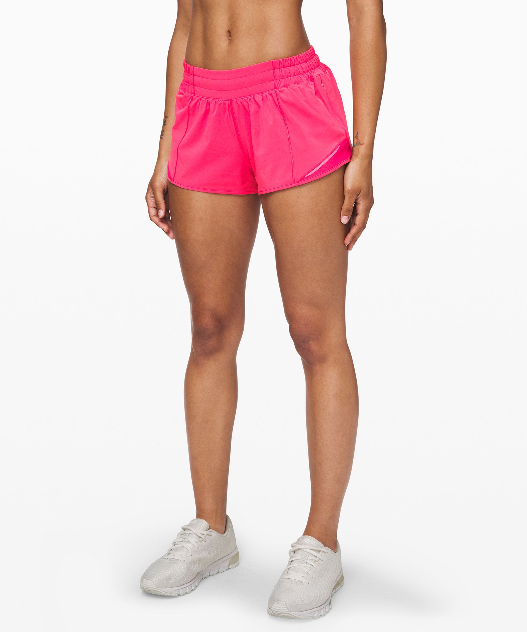 neon pink lululemon shorts