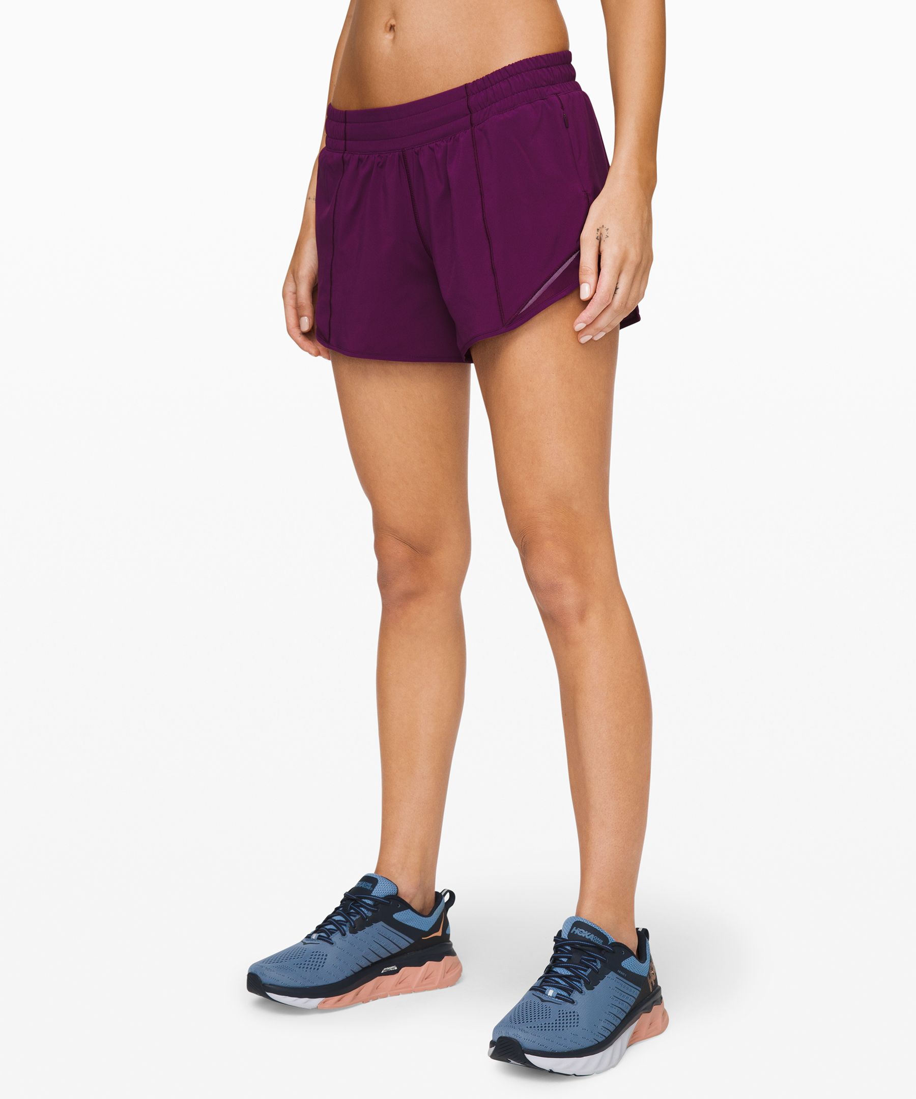 Lululemon Hotty Hot Low-rise Lined Shorts 4 In Sonic Pink