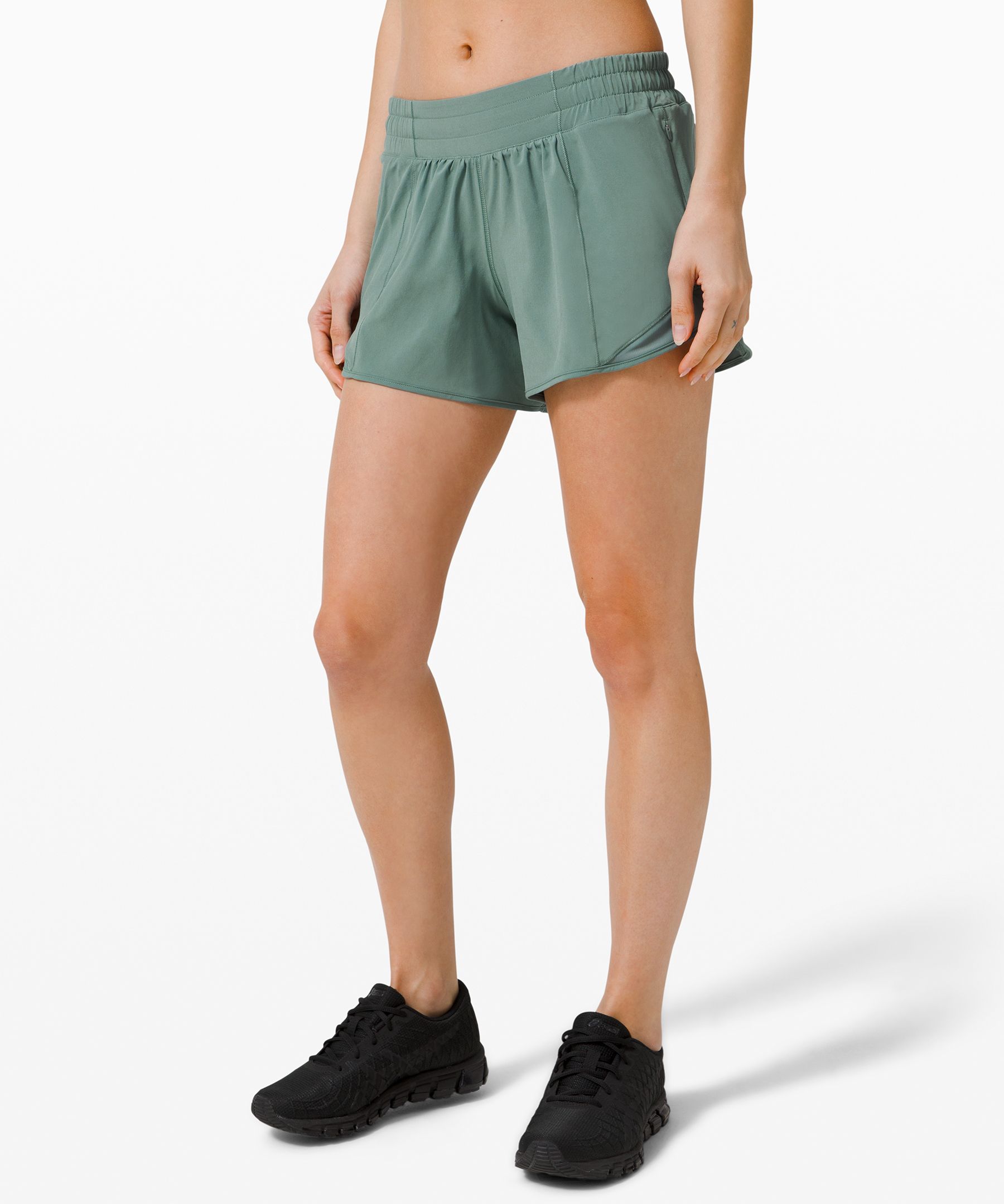 teal lululemon shorts