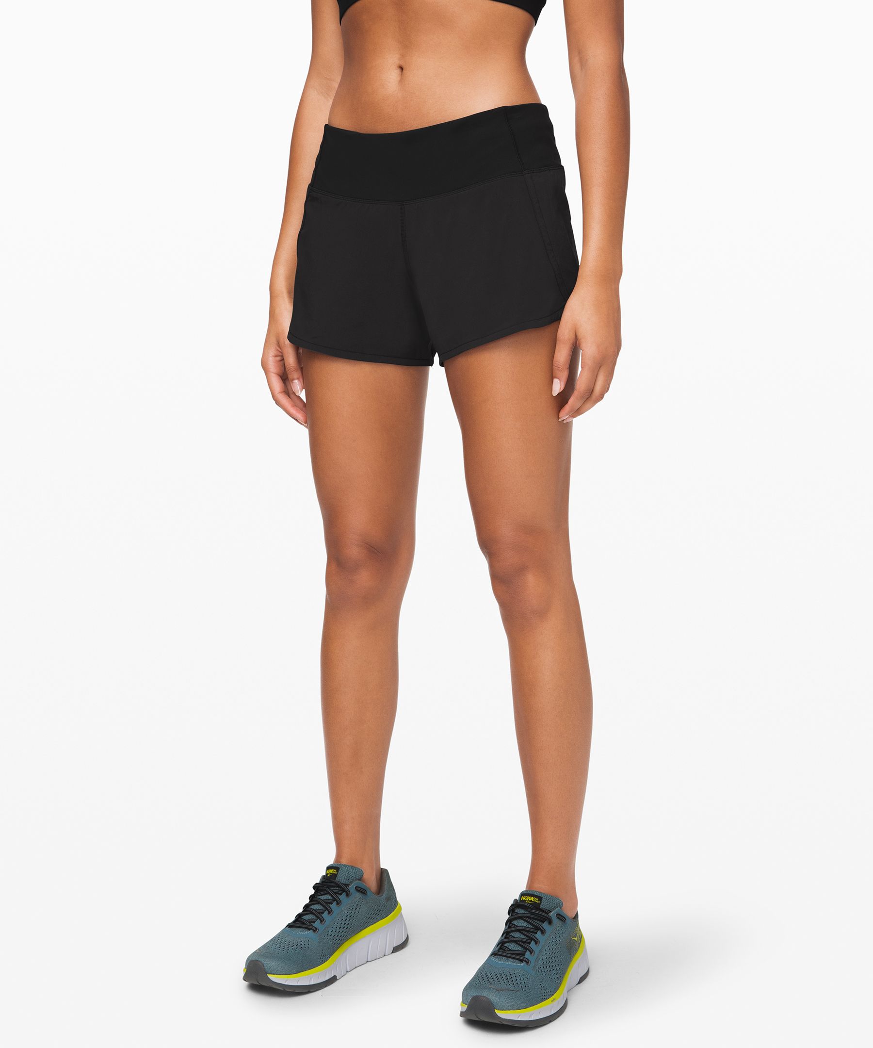 Lululemon Run Times Short *4-way Stretch 4" In Black