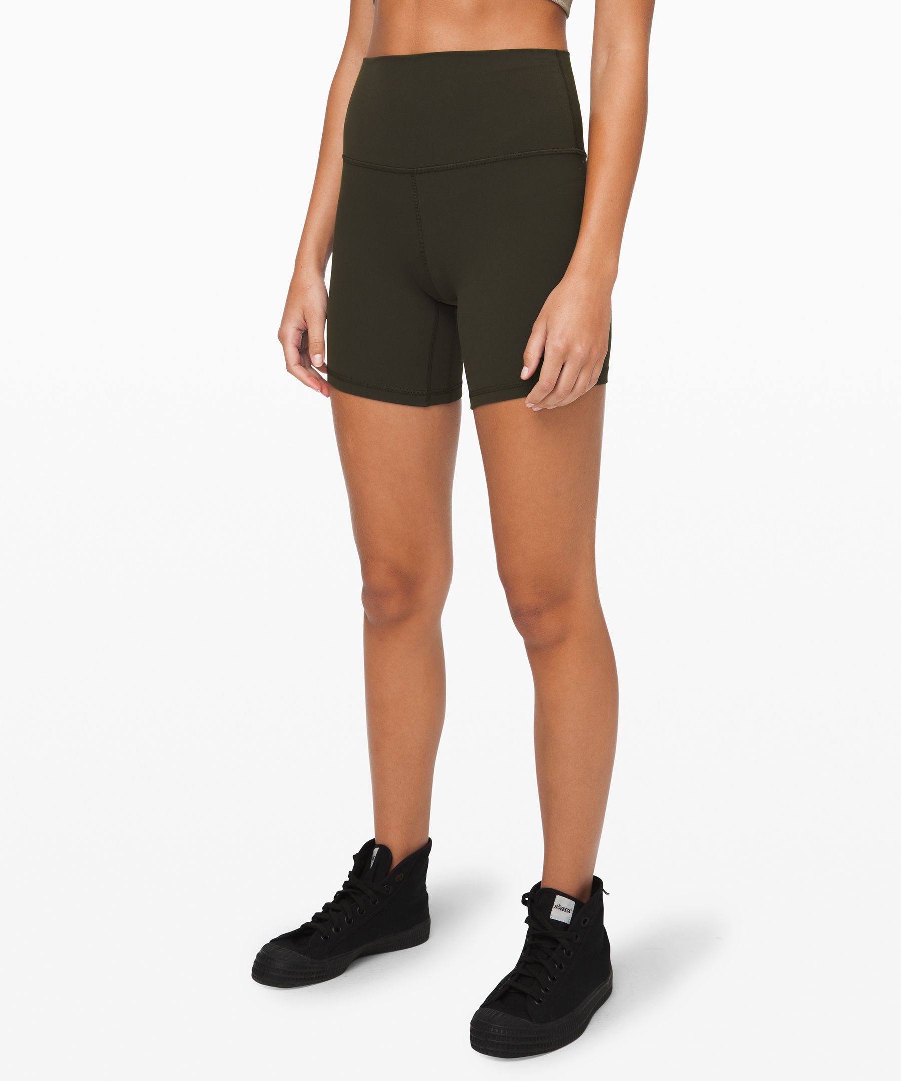 Lululemon Align™ High-rise Shorts 6" In Dark Olive