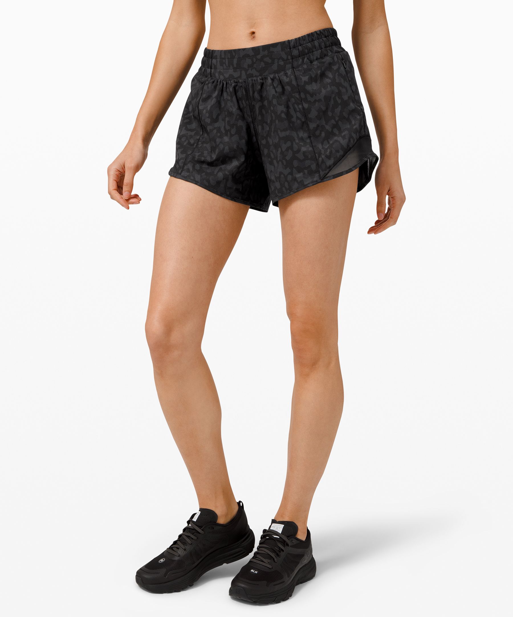 Lululemon Hotty Hot Short Ii (long) *4" In Formation Camo Deep Coal Multi